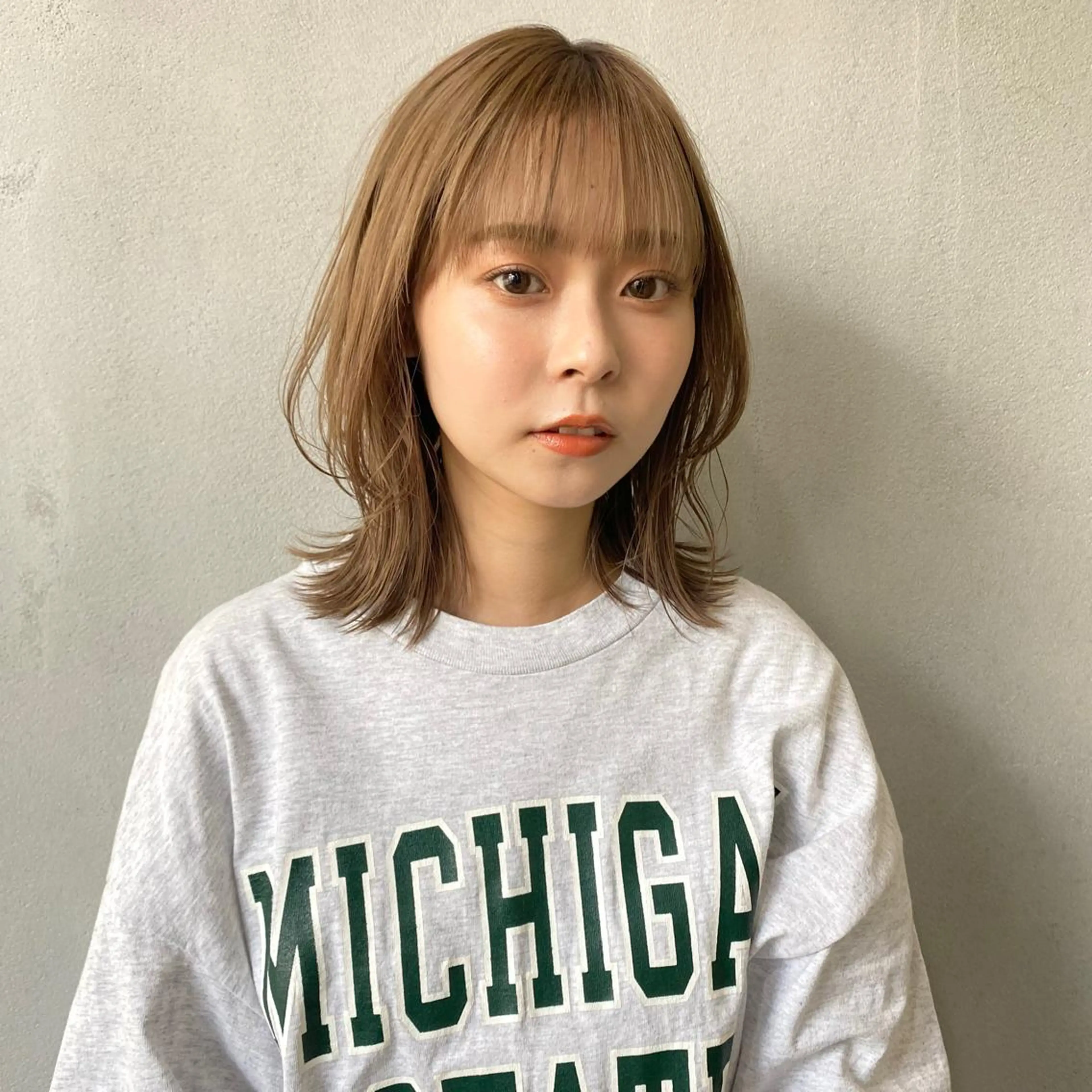 ミディアム カラー レイヤーカット ボブ/パーマ ミヒラケイタのヘアスタイル