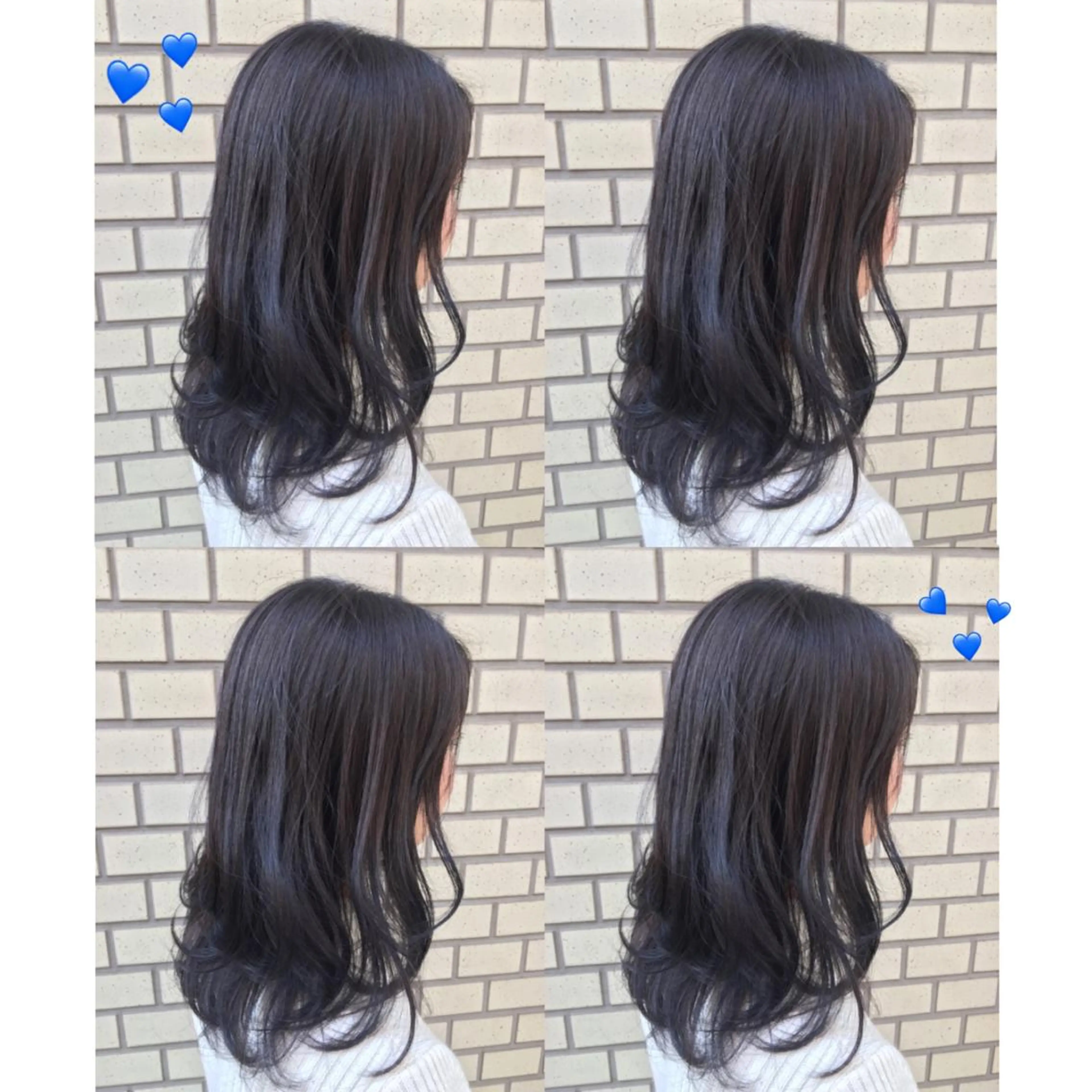 セミロング カラー アディクシーカラー ブルーカラー 透明感カラー 韓国ヘア得意❤︎森澤 悠佳のヘアスタイル