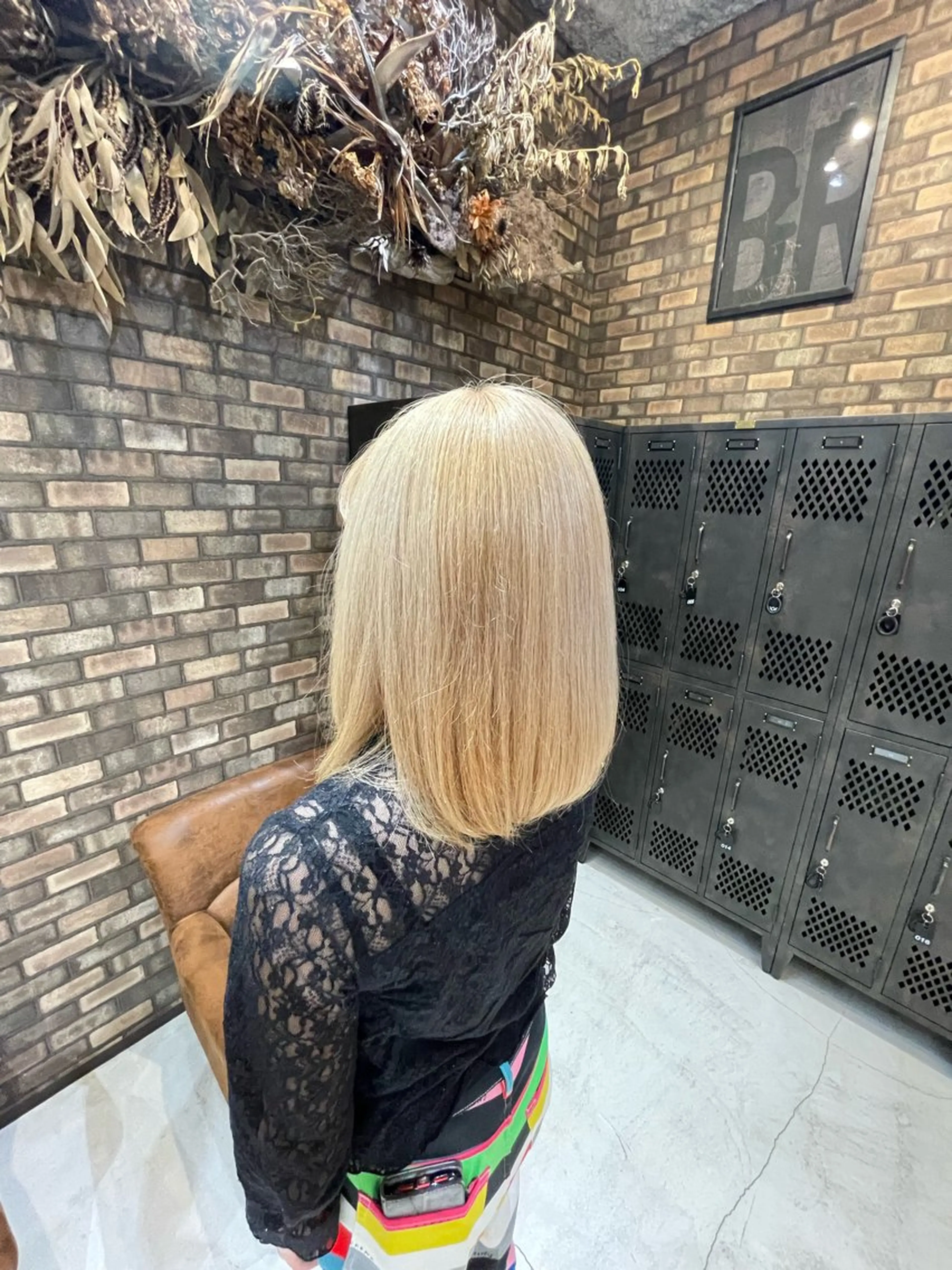 ミディアム カラー ミディアムパーマ バレイヤージュ ブリーチ ケアブリーチ ダブルカラー ✨ハイトーン✨ダブル カラー✨シバサキのヘアスタイル