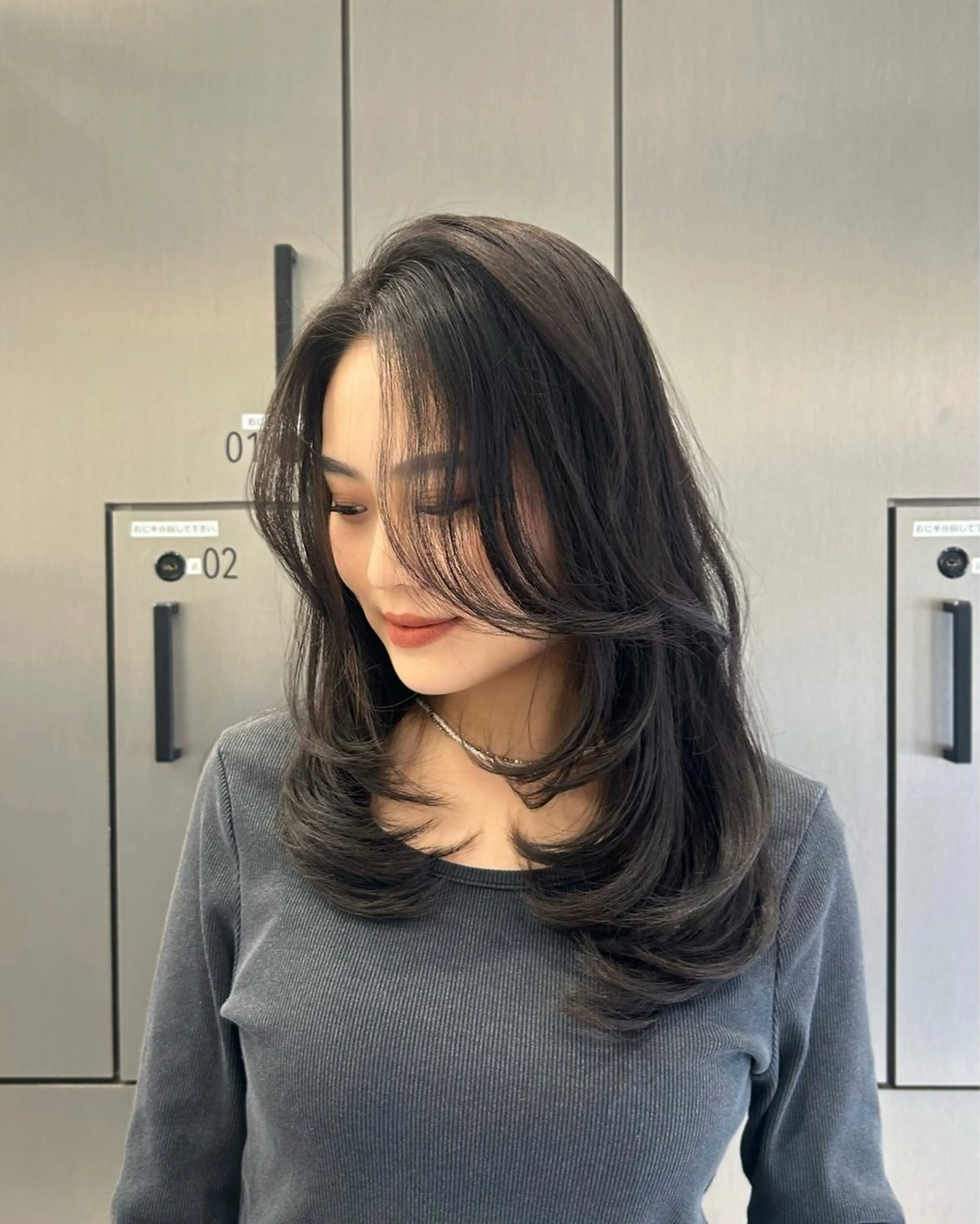 ロング 顔周りカット レイヤーカット 大人レイヤー/艶美髪 🇺🇸TOMONAのヘアスタイル