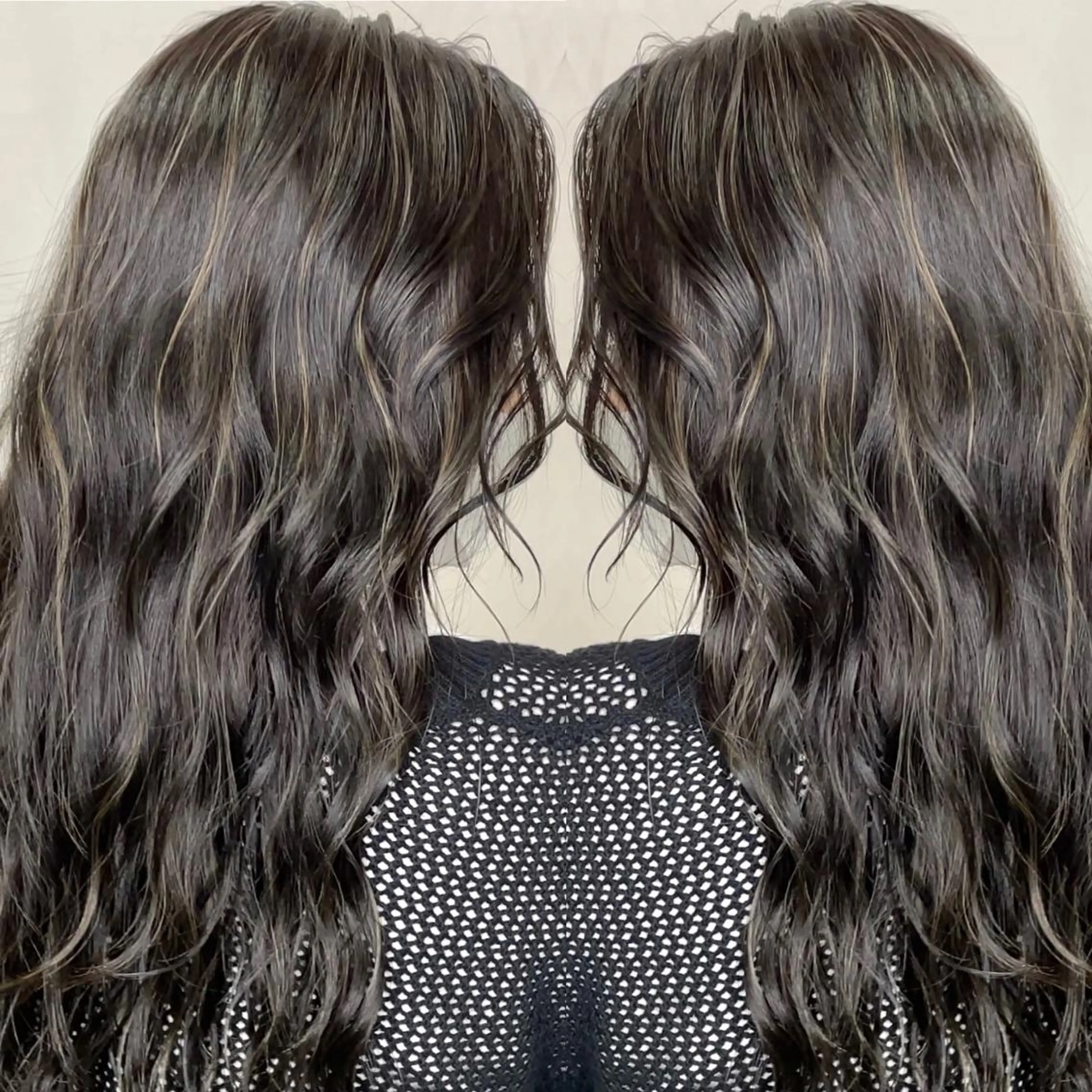 ミディアム カラー 縮毛/レイヤー 韓国/橋口のヘアスタイル