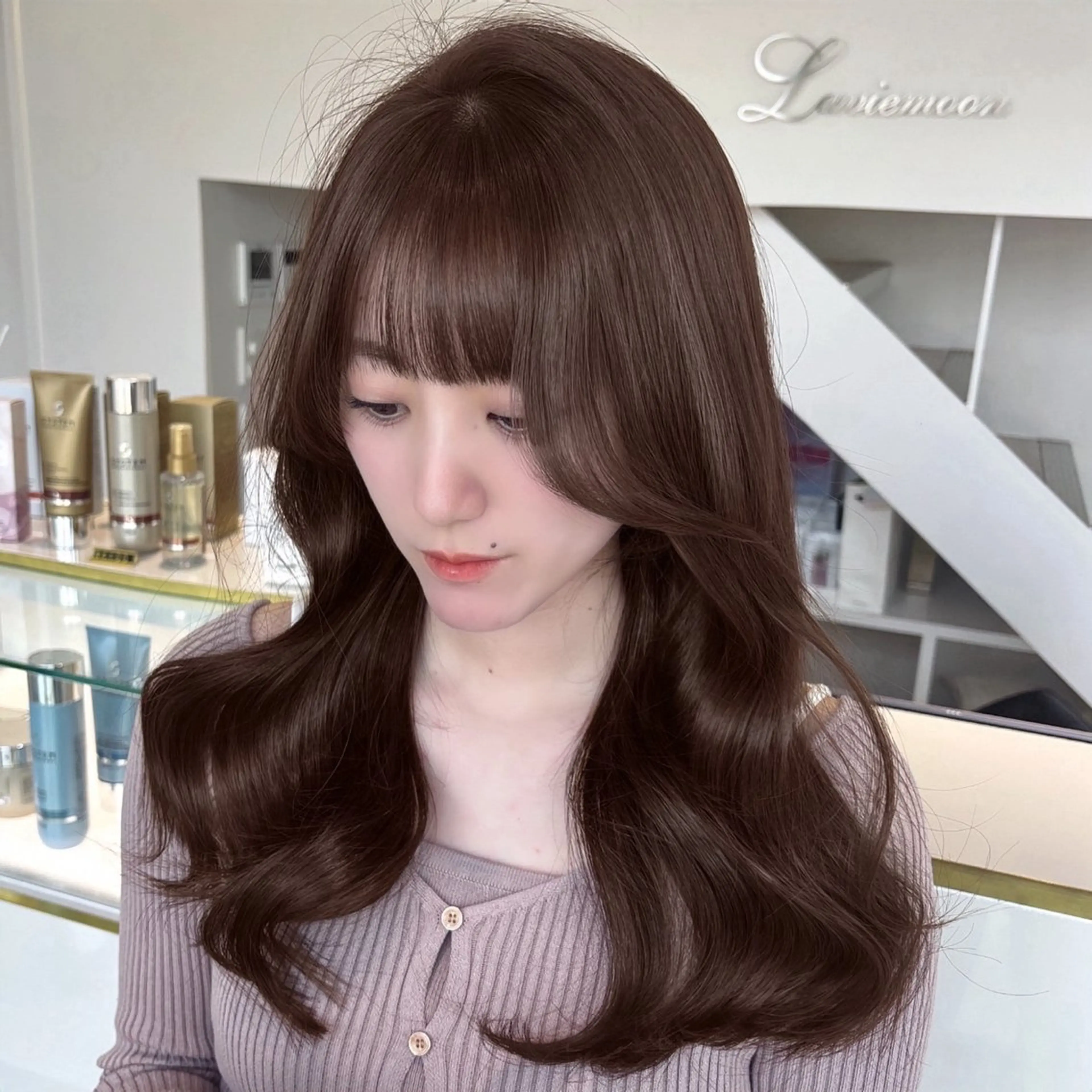 ロング カラー ブラウンカラー ヘアカラー Lavie moon airiのヘアスタイル