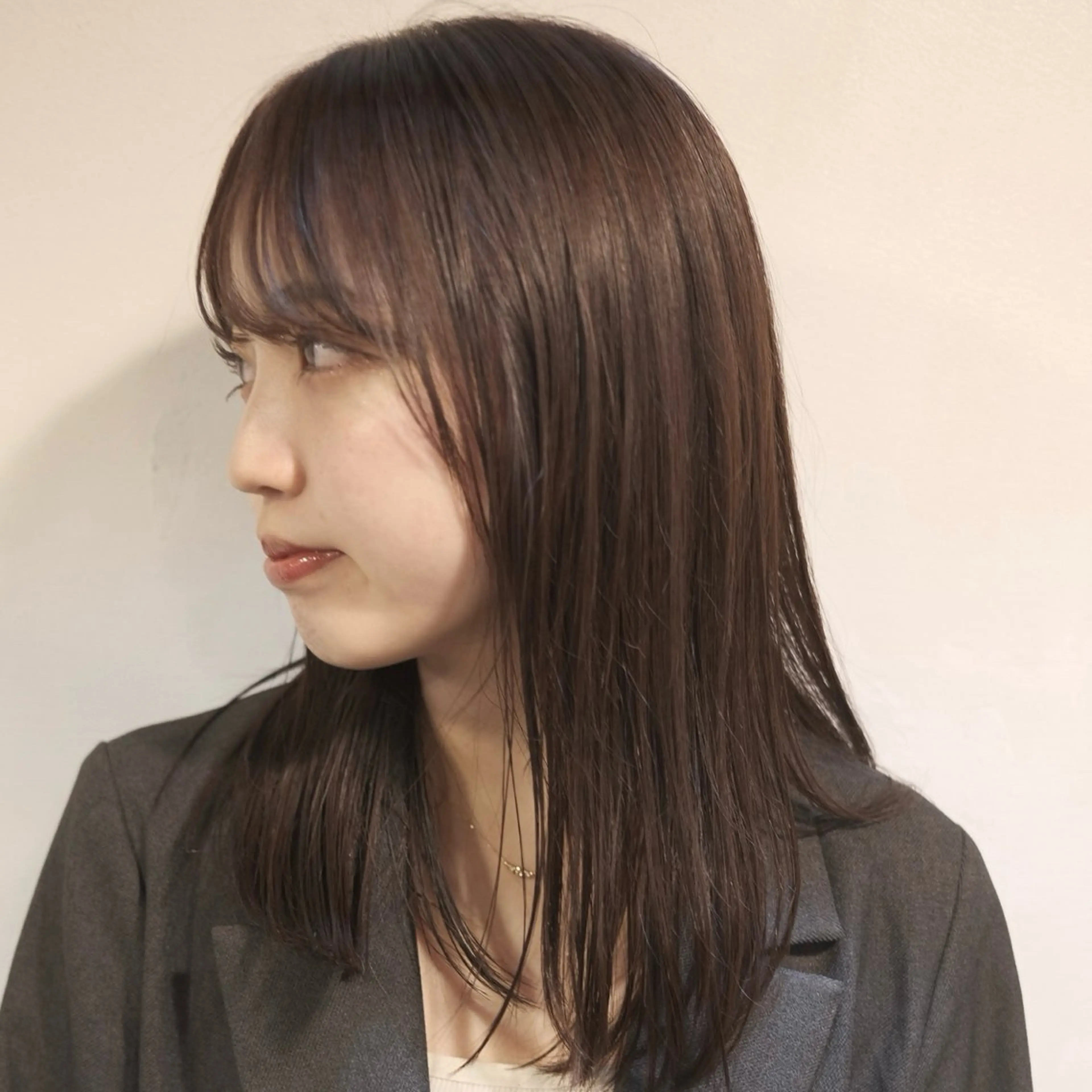 ミディアム カラー 透明感カラー 髪質改善 トリートメント カットモデル募集 /ハナオカユウキのヘアスタイル