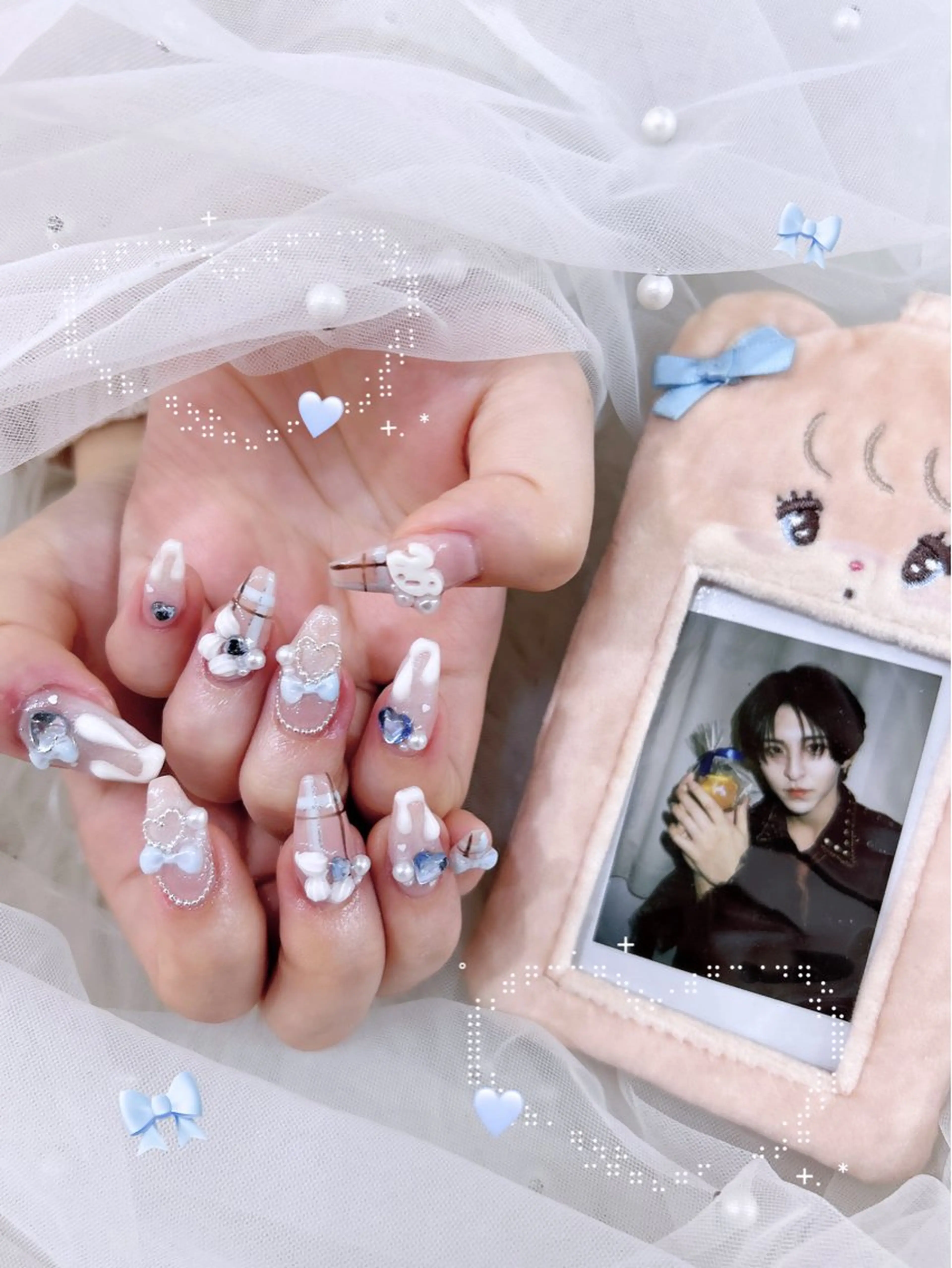 ネイル 長さ出し ハンドネイル ️🫧みつき/ 渋谷/痛ネイル️🫧のネイルデザイン