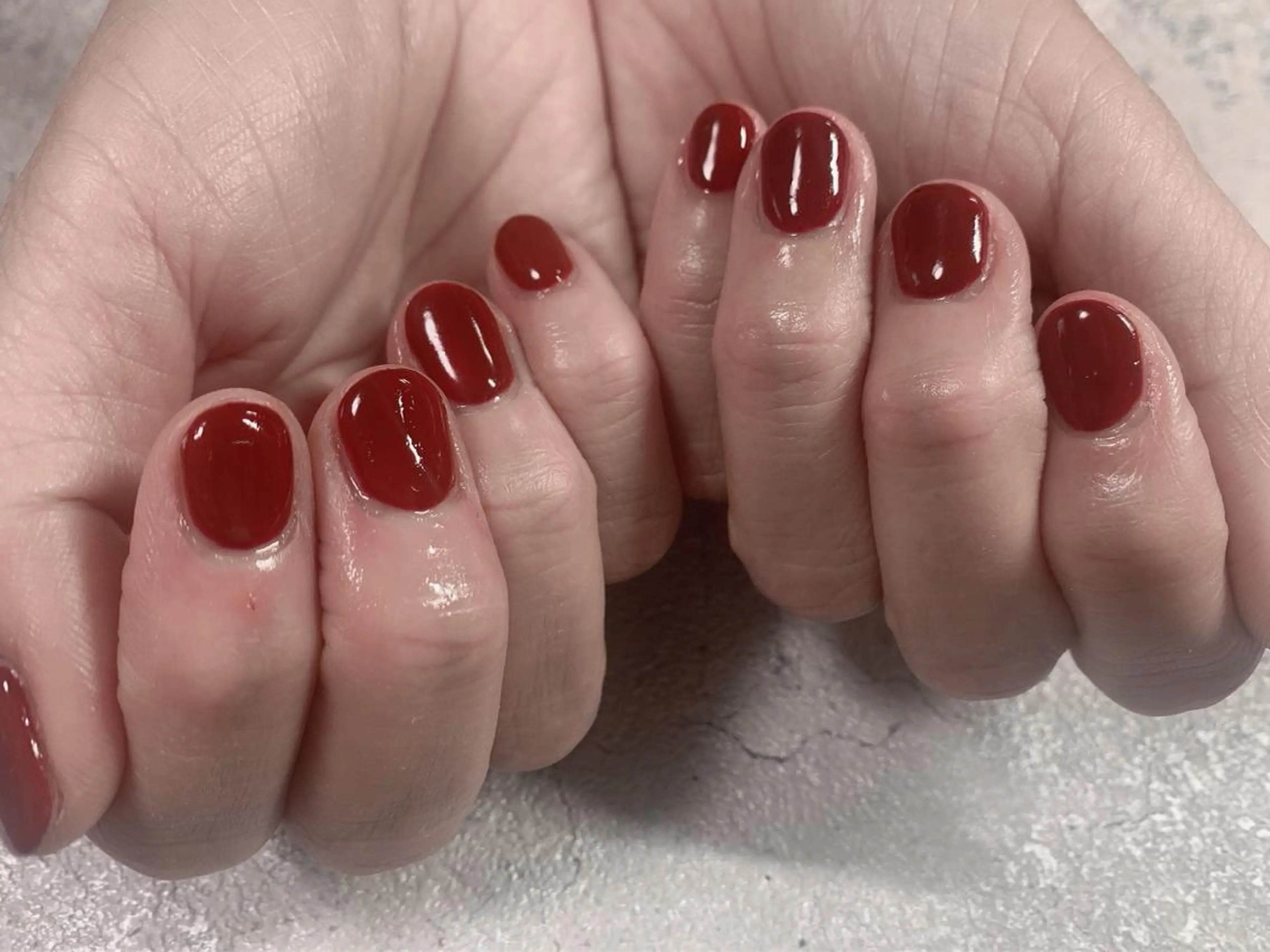 ネイル ボルドー ワンカラーネイル kikinail 溝の口のネイルデザイン