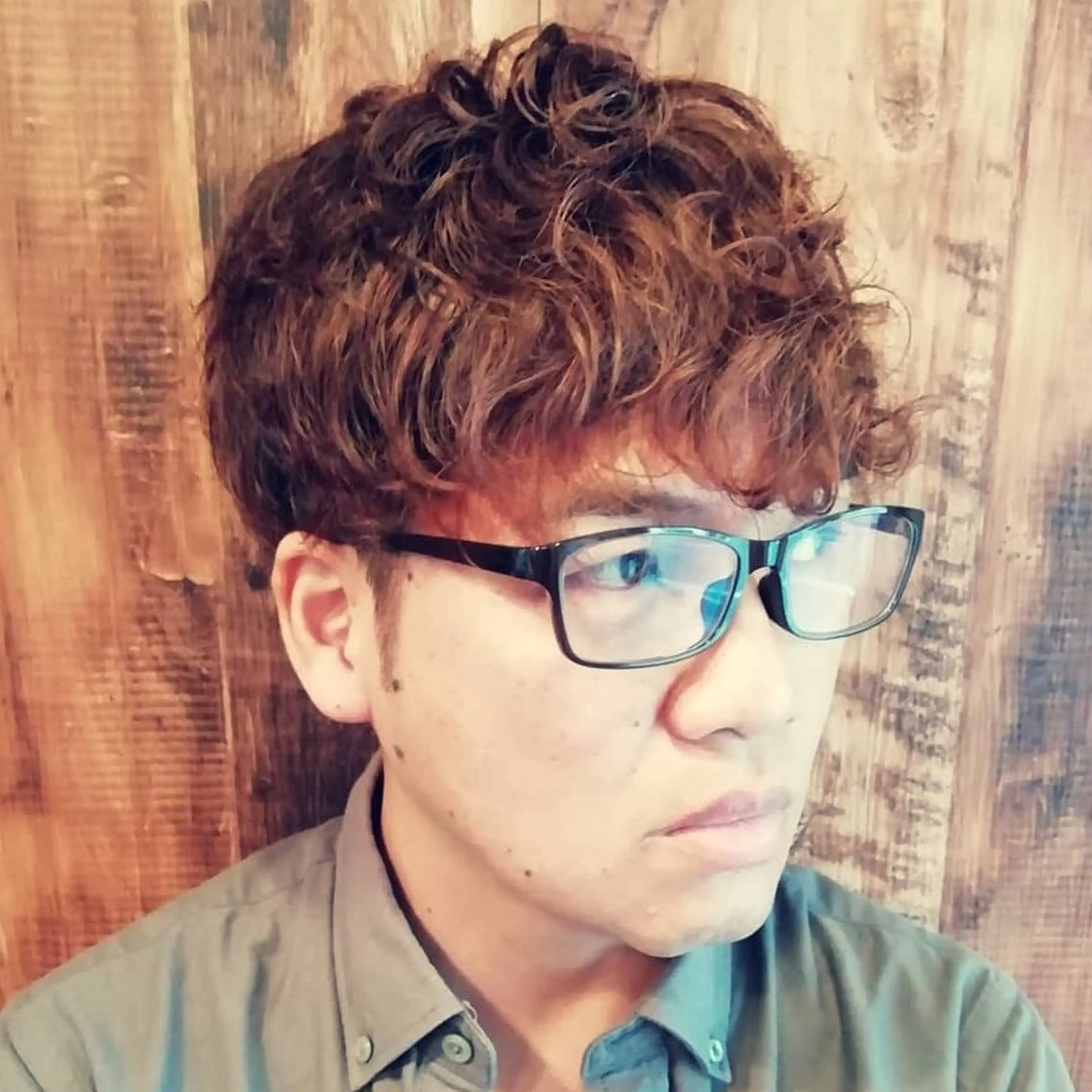 ミディアム パーマ hairsalonWOOD四條畷店所属・【無料】メンズ ヘアモデル大募集のヘアスタイル