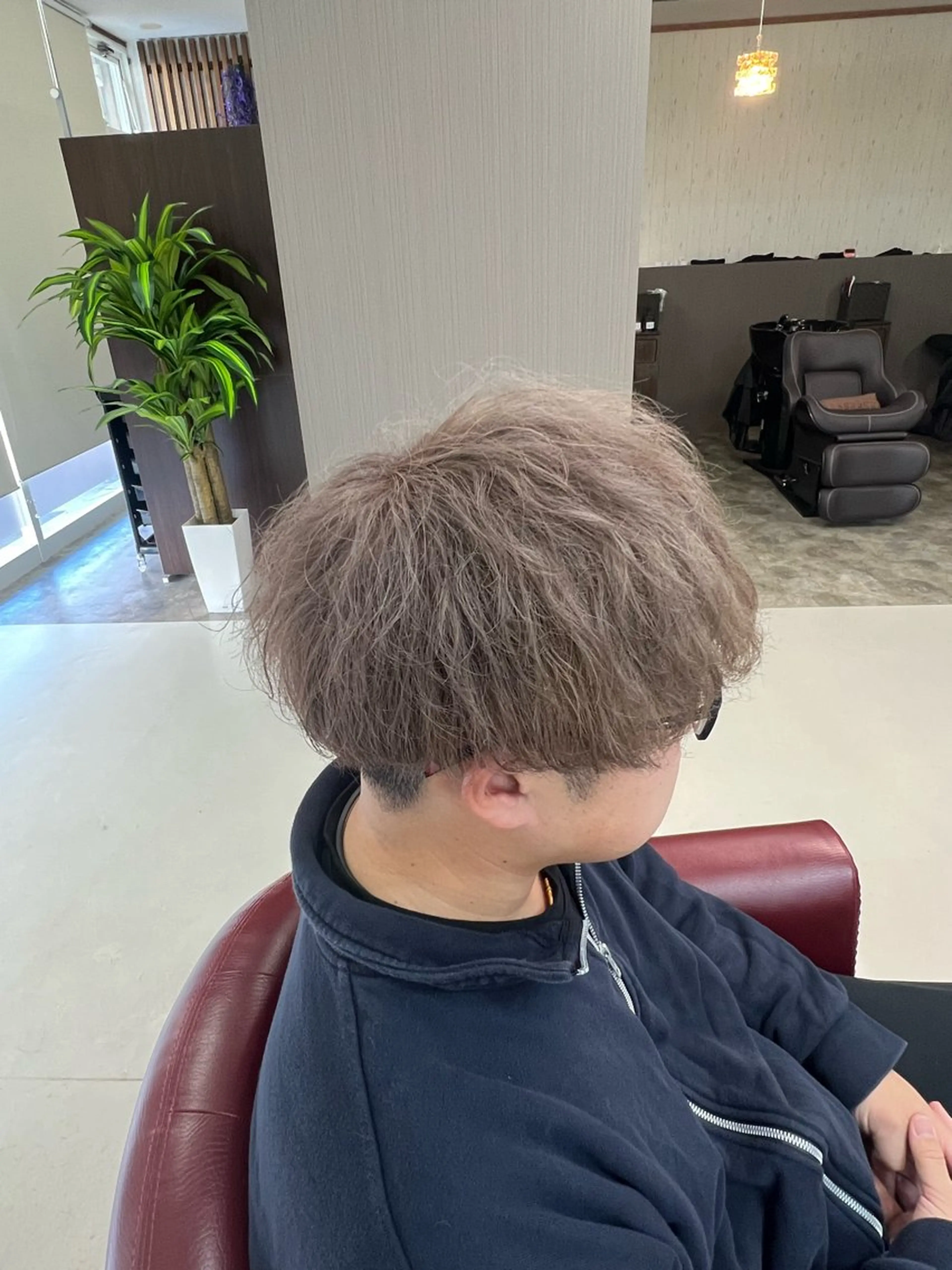 ショート カラー メンズ グレージュ ミルクティーグレージュ KEN 🌟のヘアスタイル