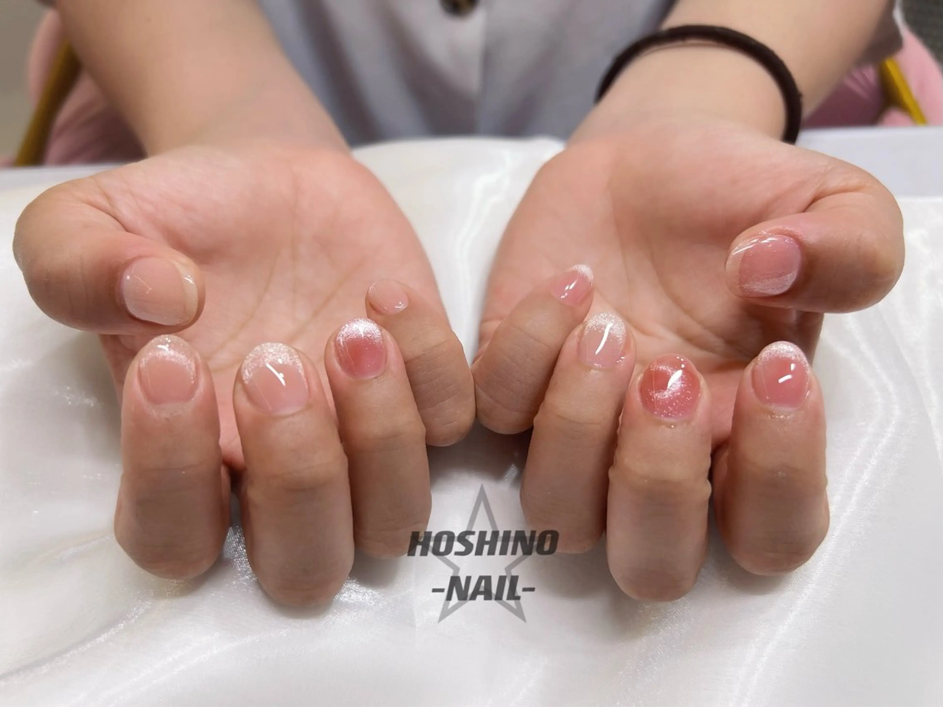 ネイル フレンチネイル マグネットネイル マグネットフレンチ シンプルネイル 春ネイル ★Rena Nail★のネイルデザイン