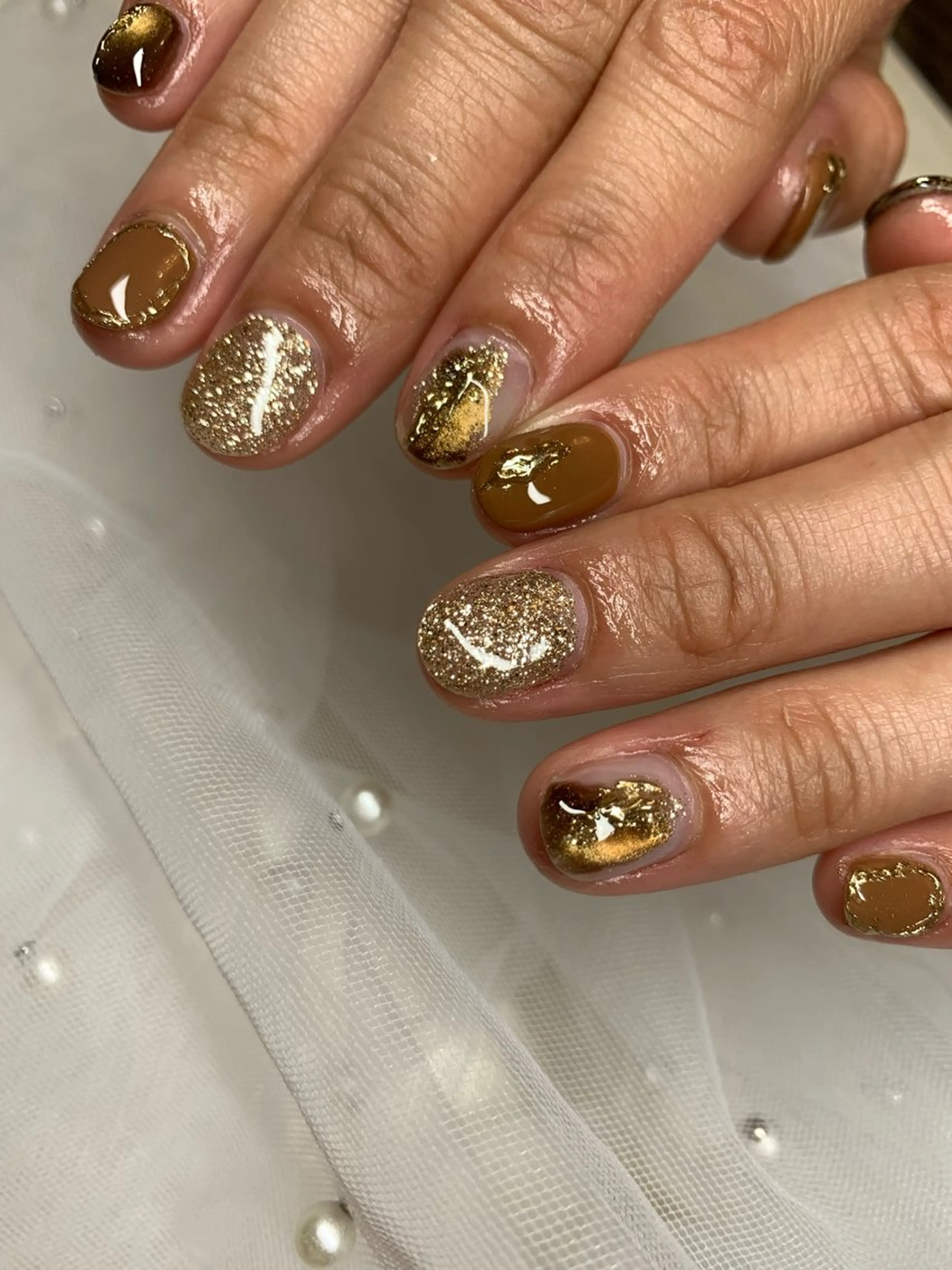 ネイル ニュアンスネイル ハンドネイル フットネイル Yuwabi Nail所属・Mimore ミモア 水戸のネイルデザイン