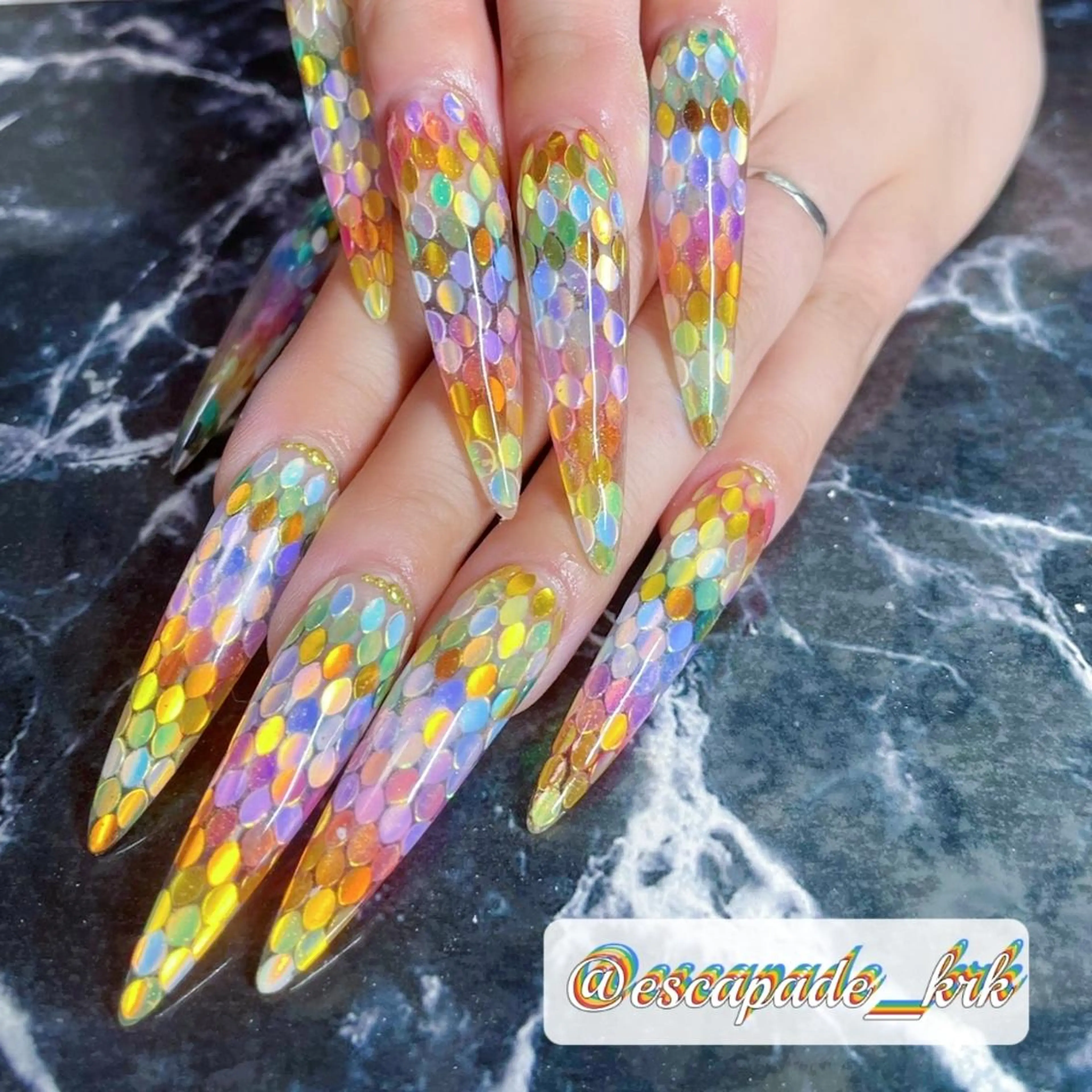 【スカルプ】【ｱｰﾄ10本】ｽｶﾙﾌﾟアート👼🏼🏹コース ￥16,500〜の写真