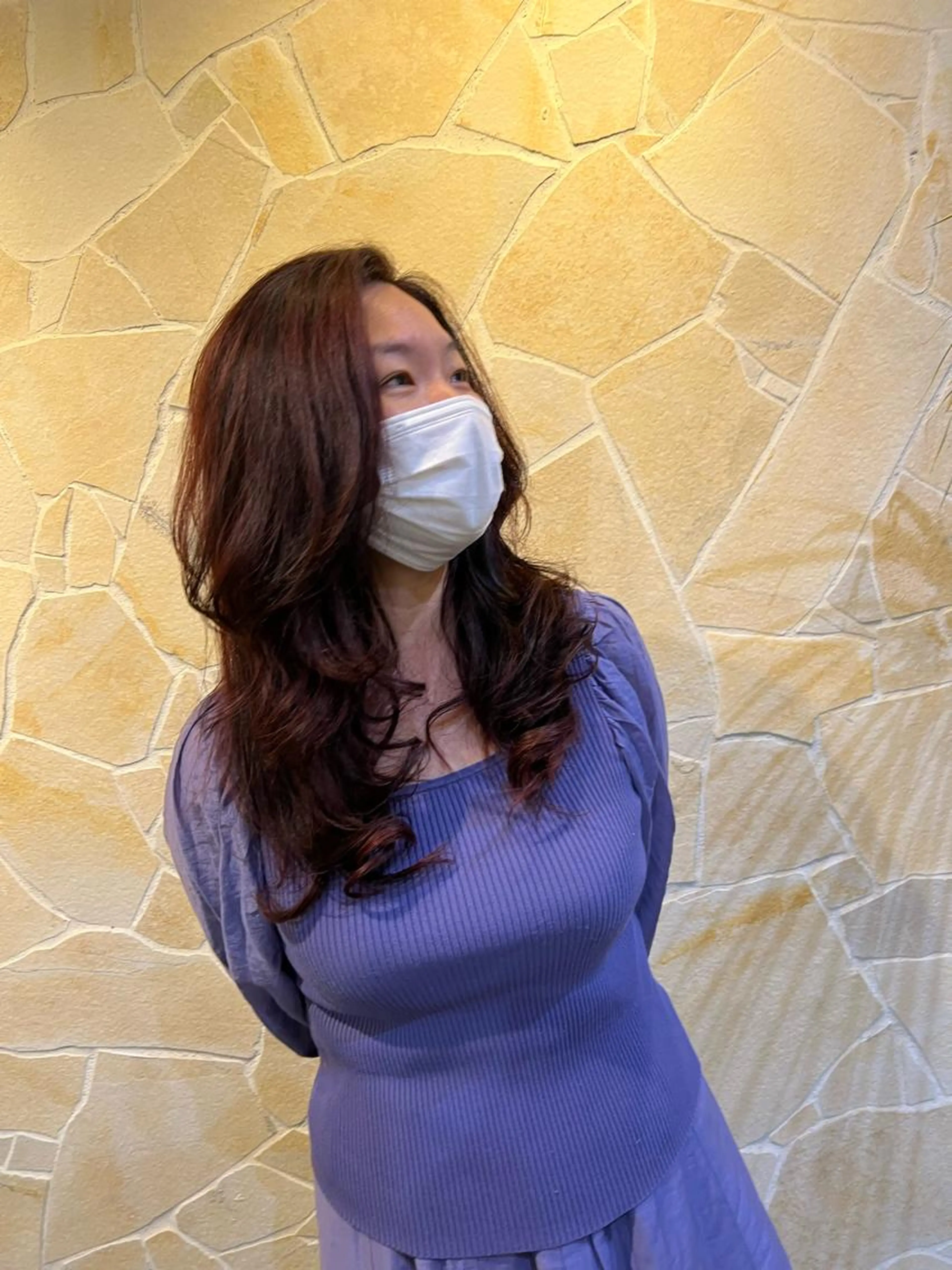 シャンプー＋ローレイヤーカット＋デジタルパーマ＋艶カラーの写真