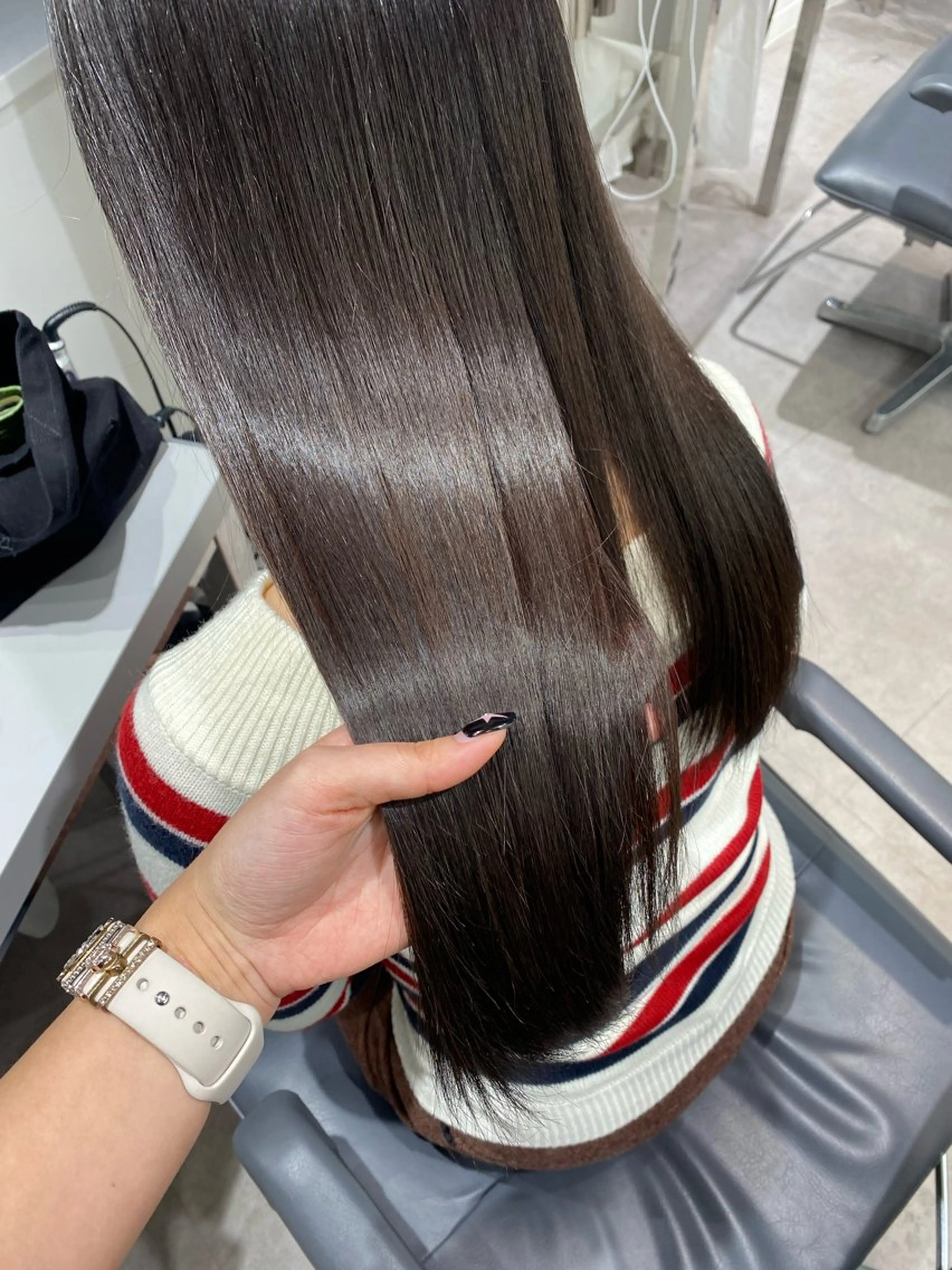 ロング カラー 黒髪 ラベンダーカラー トリートメント Euphoria SHIBUYAGRANDE所属・🎀stylist 🎀AKARI🎀のヘアスタイル