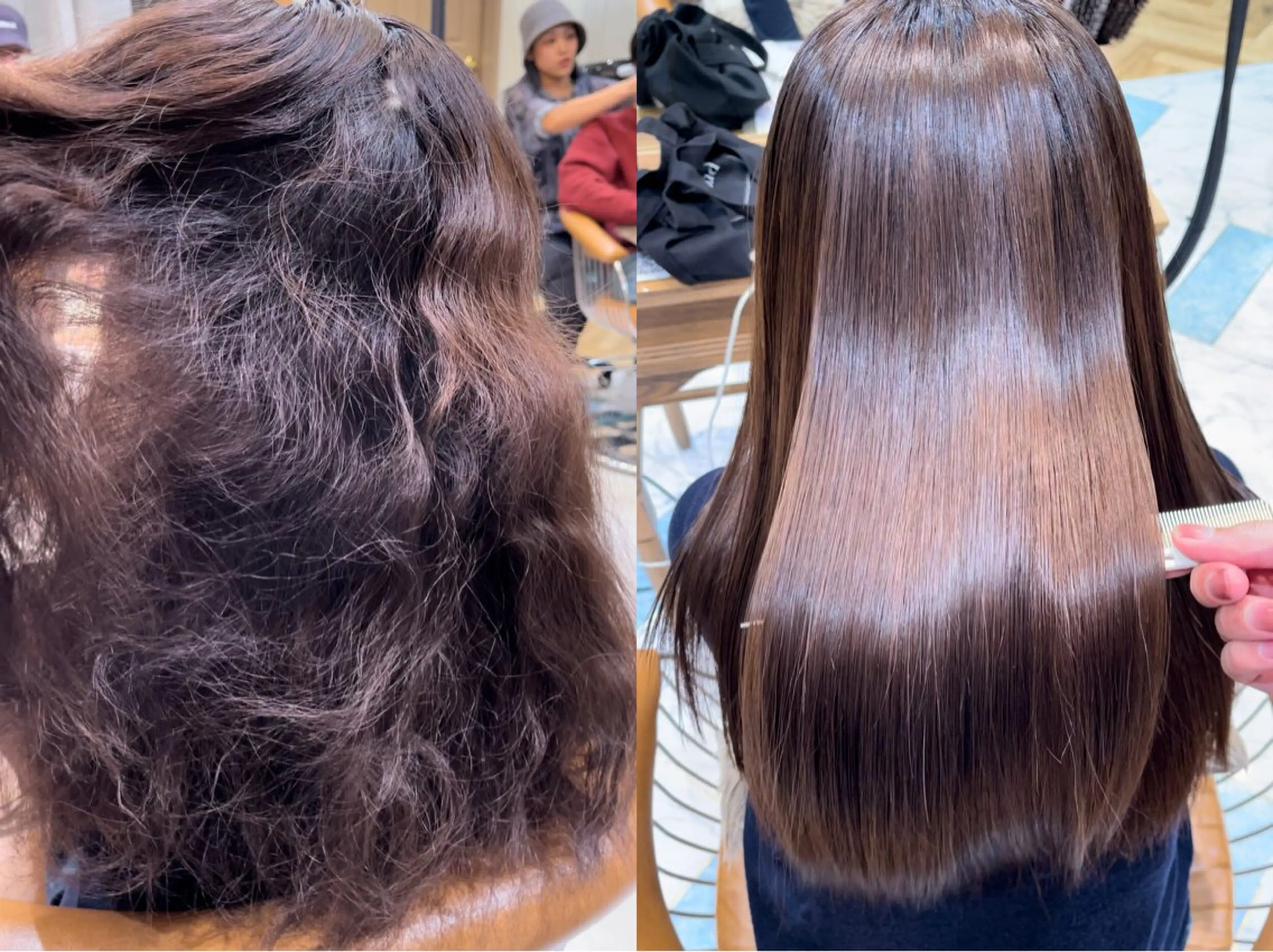 ✨美髪フルコース✨縮毛矯正＋髪質改善カラー＋髪質改善トリートメント＋カット❣️の写真