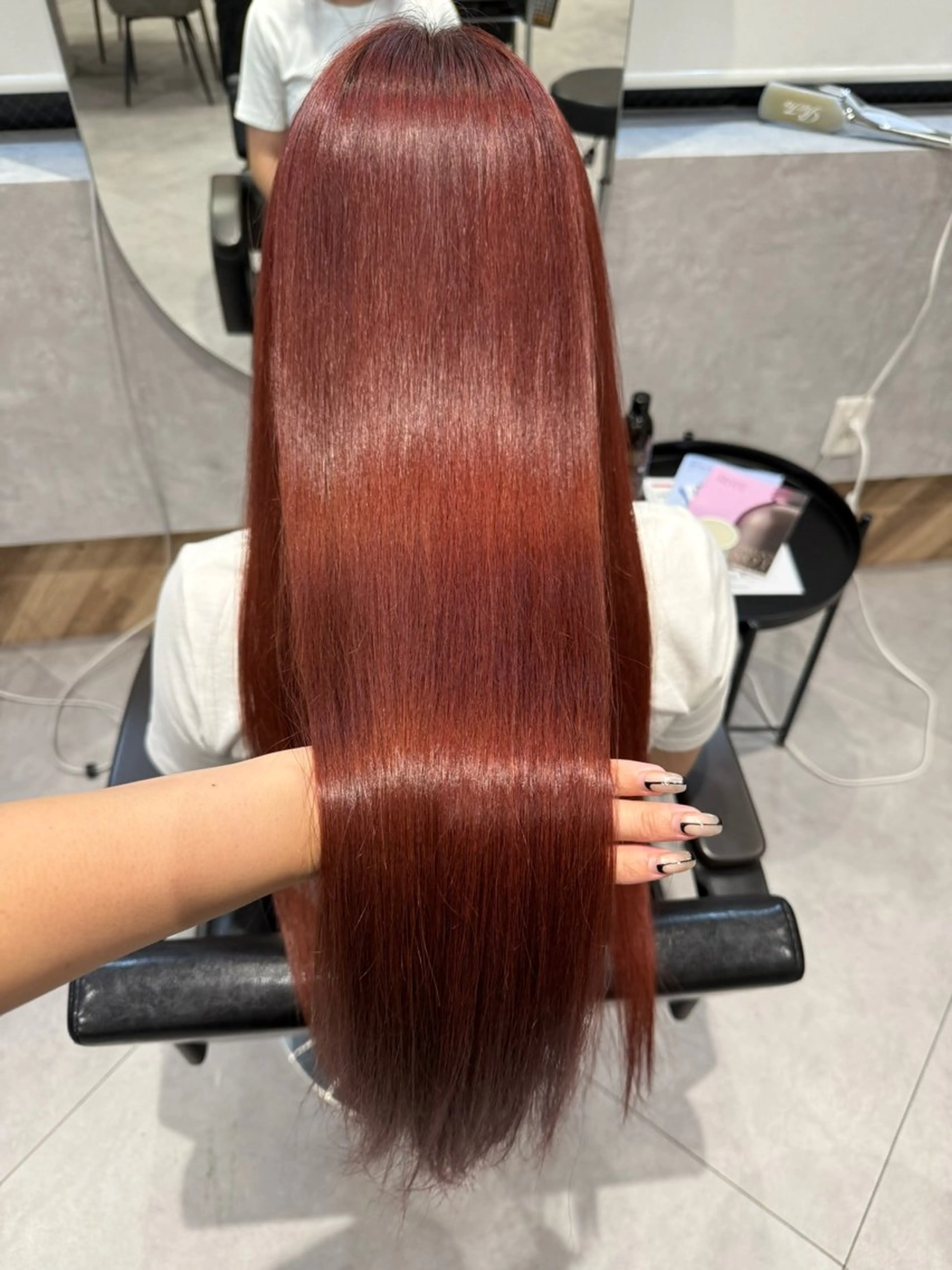 ロング ヘアカラー トリートメント 柴田樹/大人可愛い 艶髪カラー/髪質改善のヘアスタイル