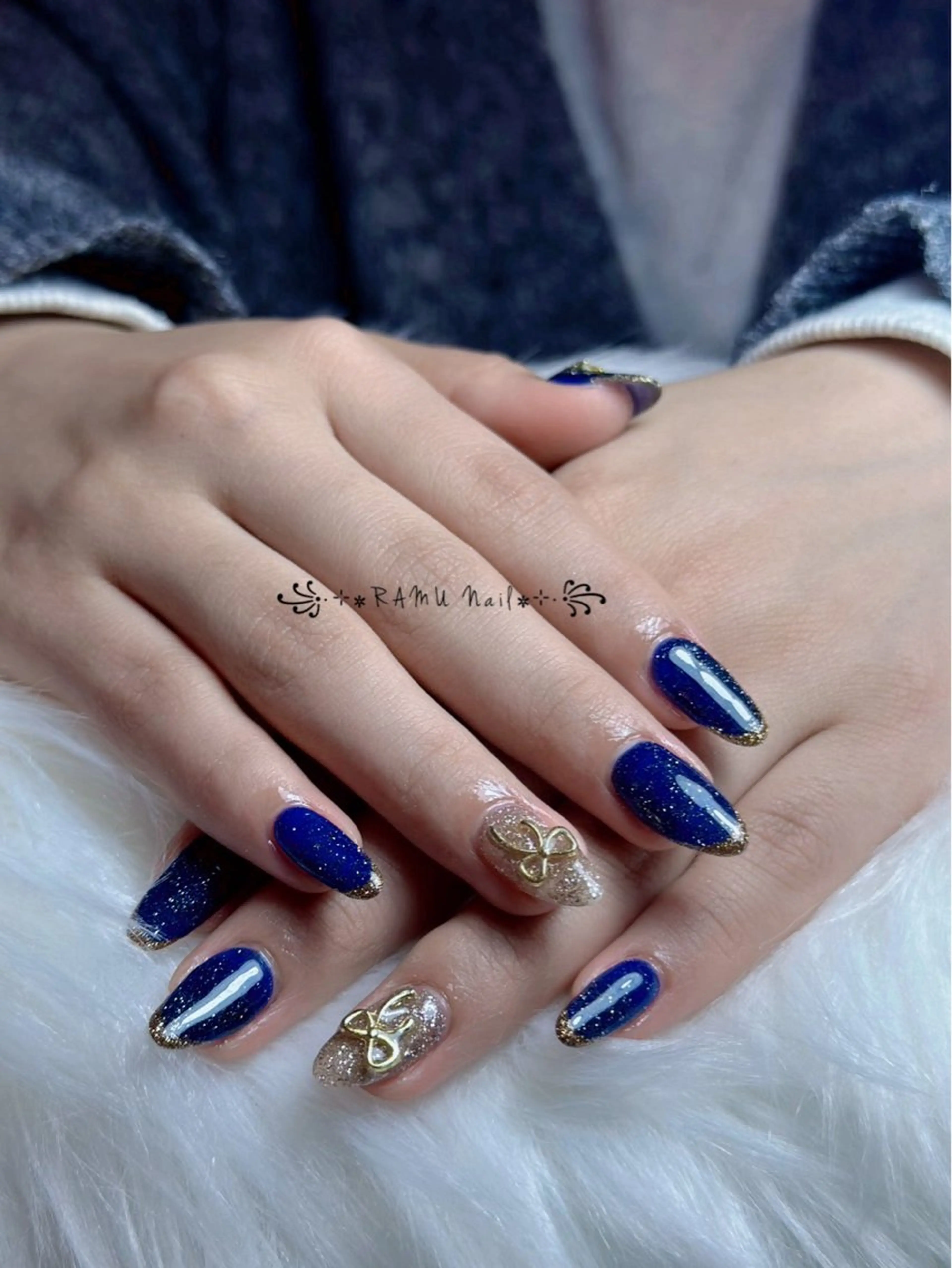 ネイル フレンチネイル 韓国ネイル シンプルネイル ワンホンネイル 冬ネイル ハンドネイル RAMU Nail 恵比寿店のネイルデザイン