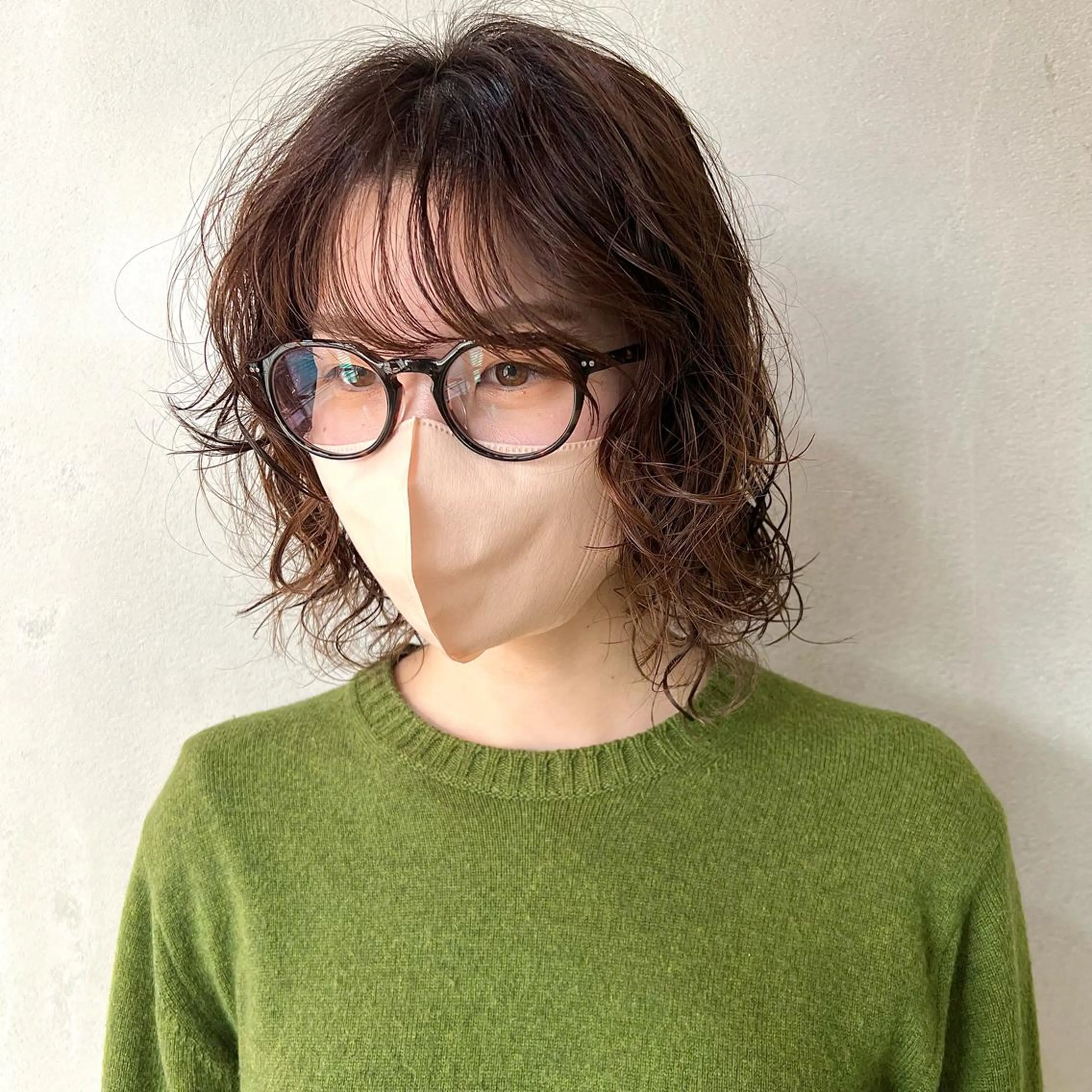 ミディアム パーマ ミディアムパーマ ボブ/パーマ ミヒラケイタのヘアスタイル