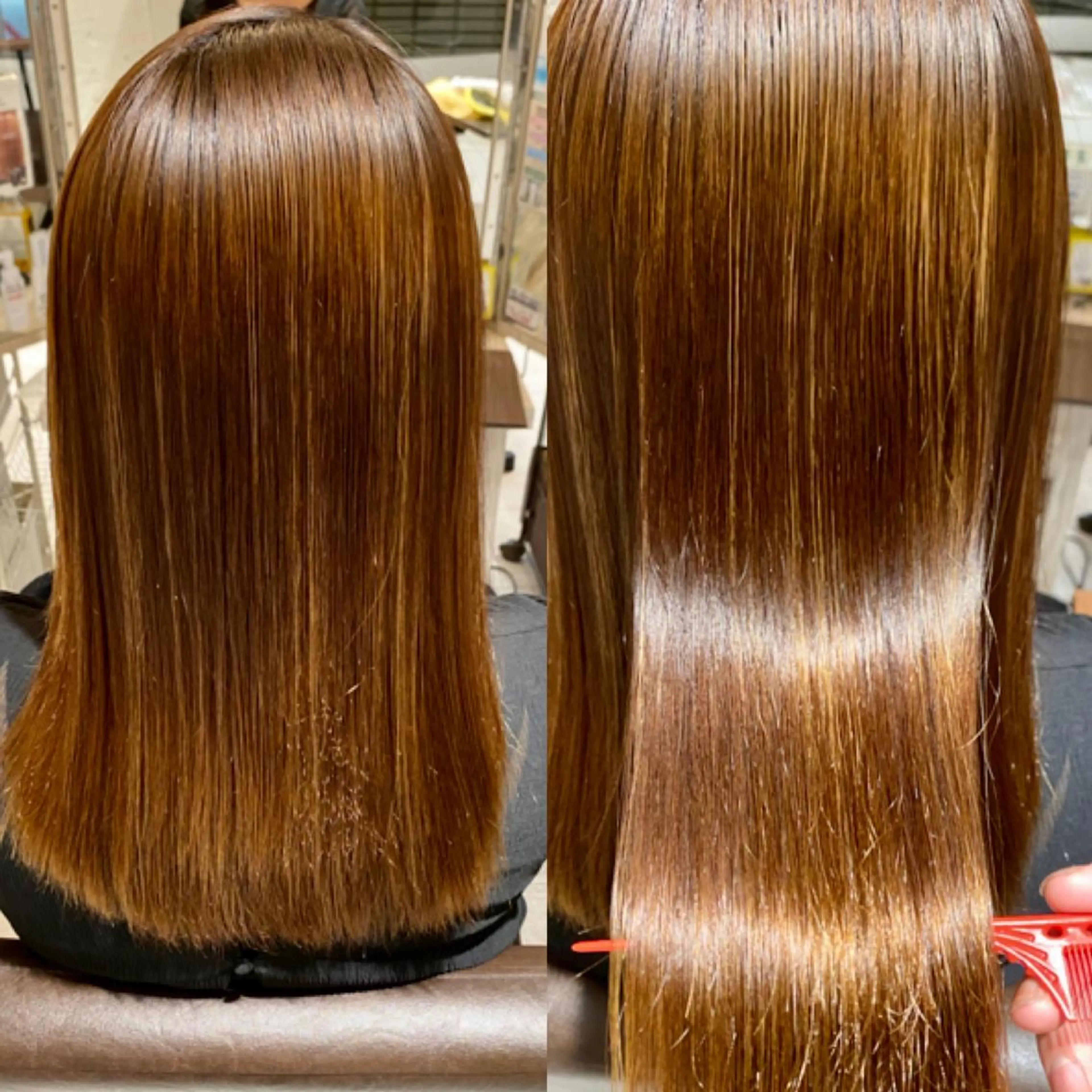 セミロング ハイライト 縮毛矯正 SALOWIN調布店所属・ツヤ髪師 kichiのヘアスタイル