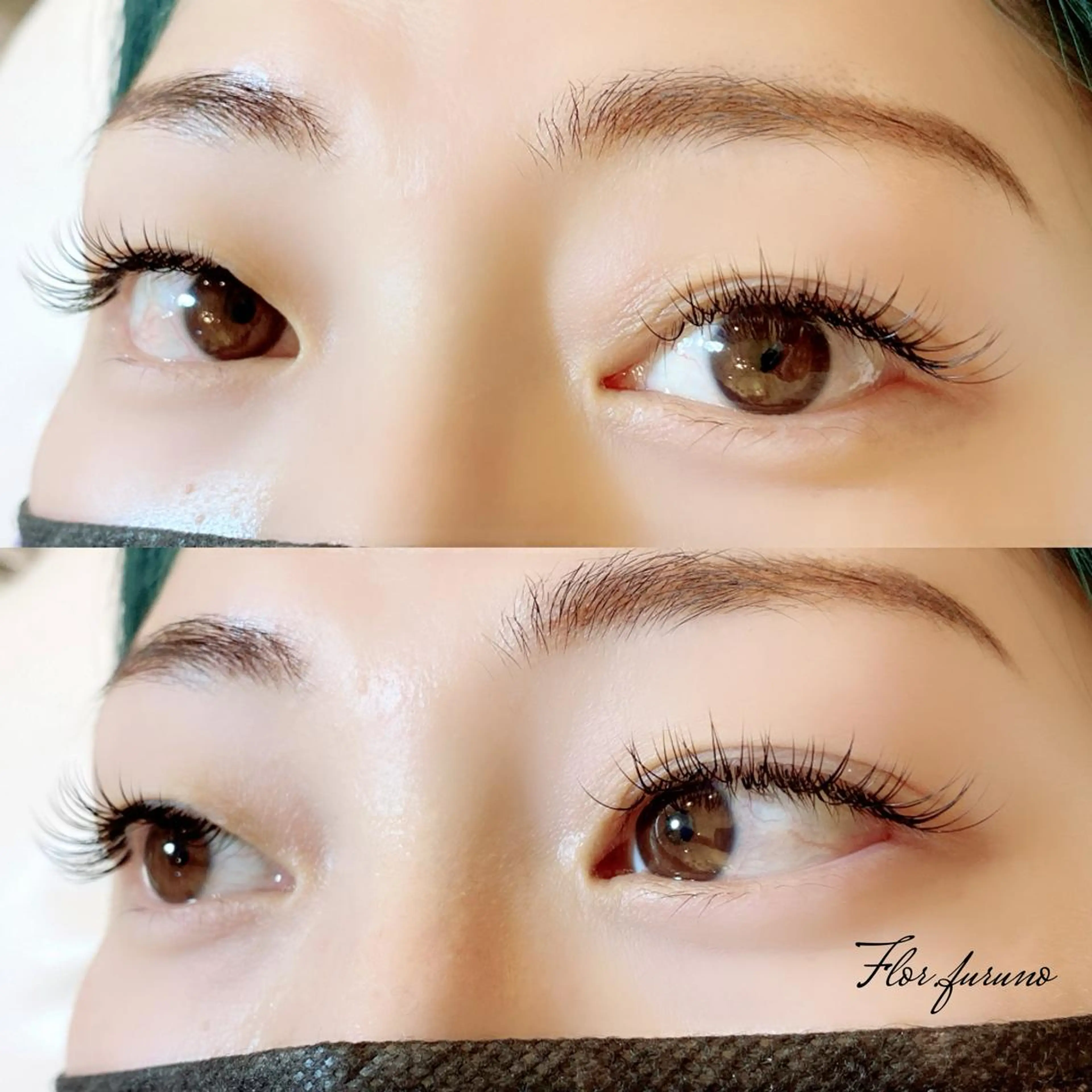 マツエク・マツパ アイブロウ Cカール セーブル Flor上大岡 ＊フルノ リナ＊のマツエク・マツパデザイン