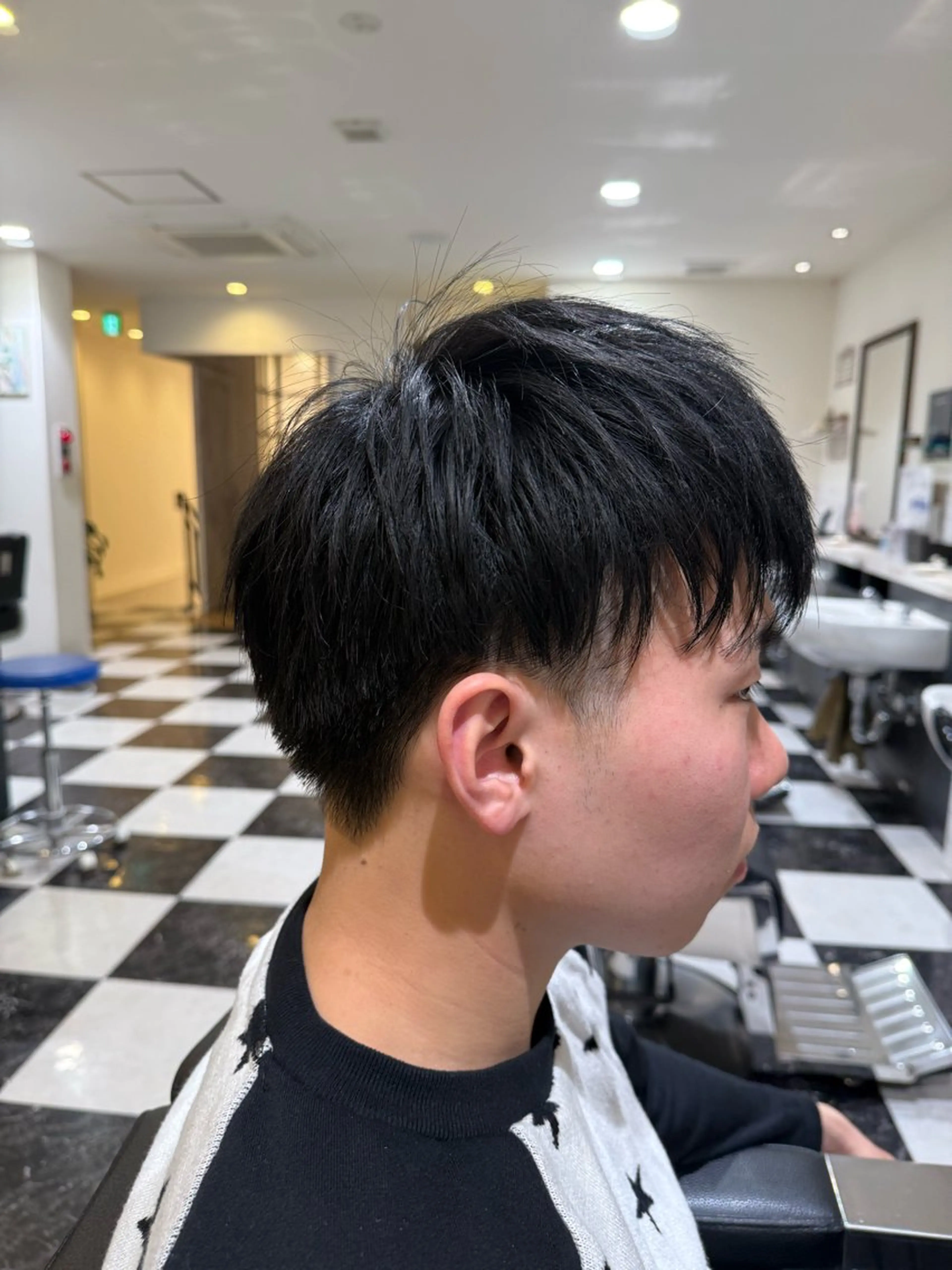 ミディアム メンズ 似合わせカットパーマ 長峯丈士のヘアスタイル