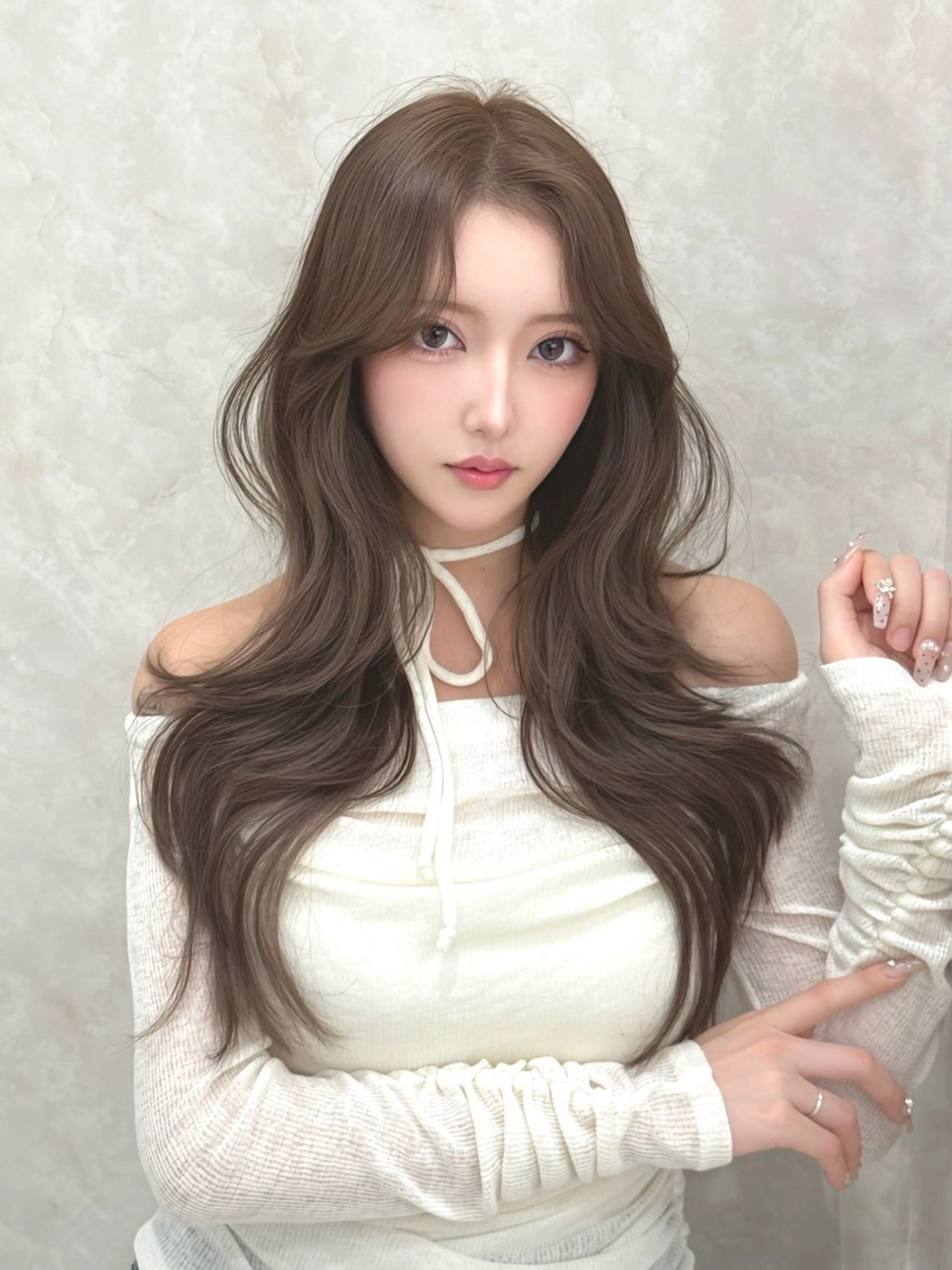 ロング カット ヘアカラー 似合わせ/レイヤー /顔まわり/池田歩樹のヘアスタイル