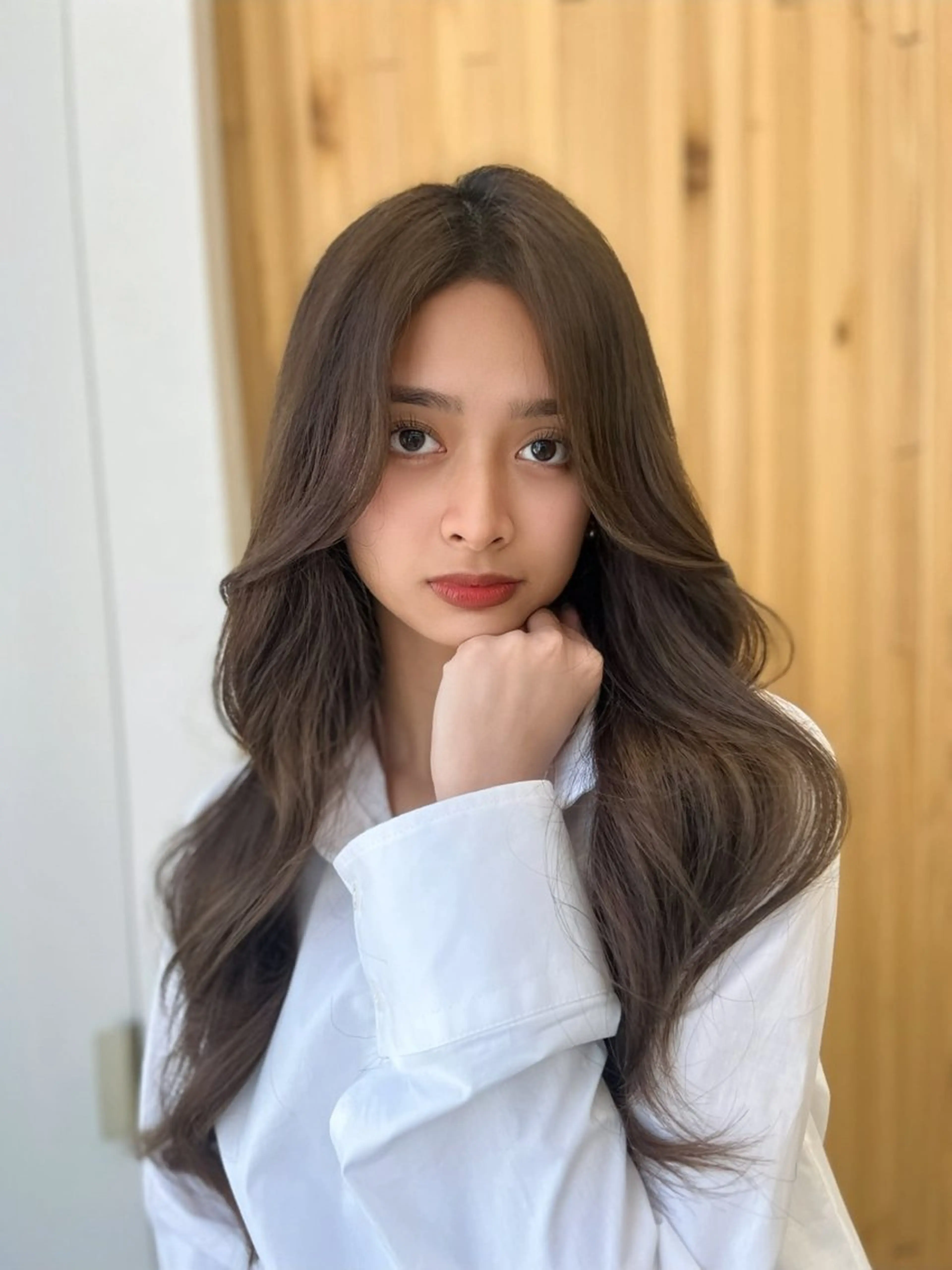 ロング カット トリートメント レイヤーカット/ 顔まわり/アオイのヘアスタイル