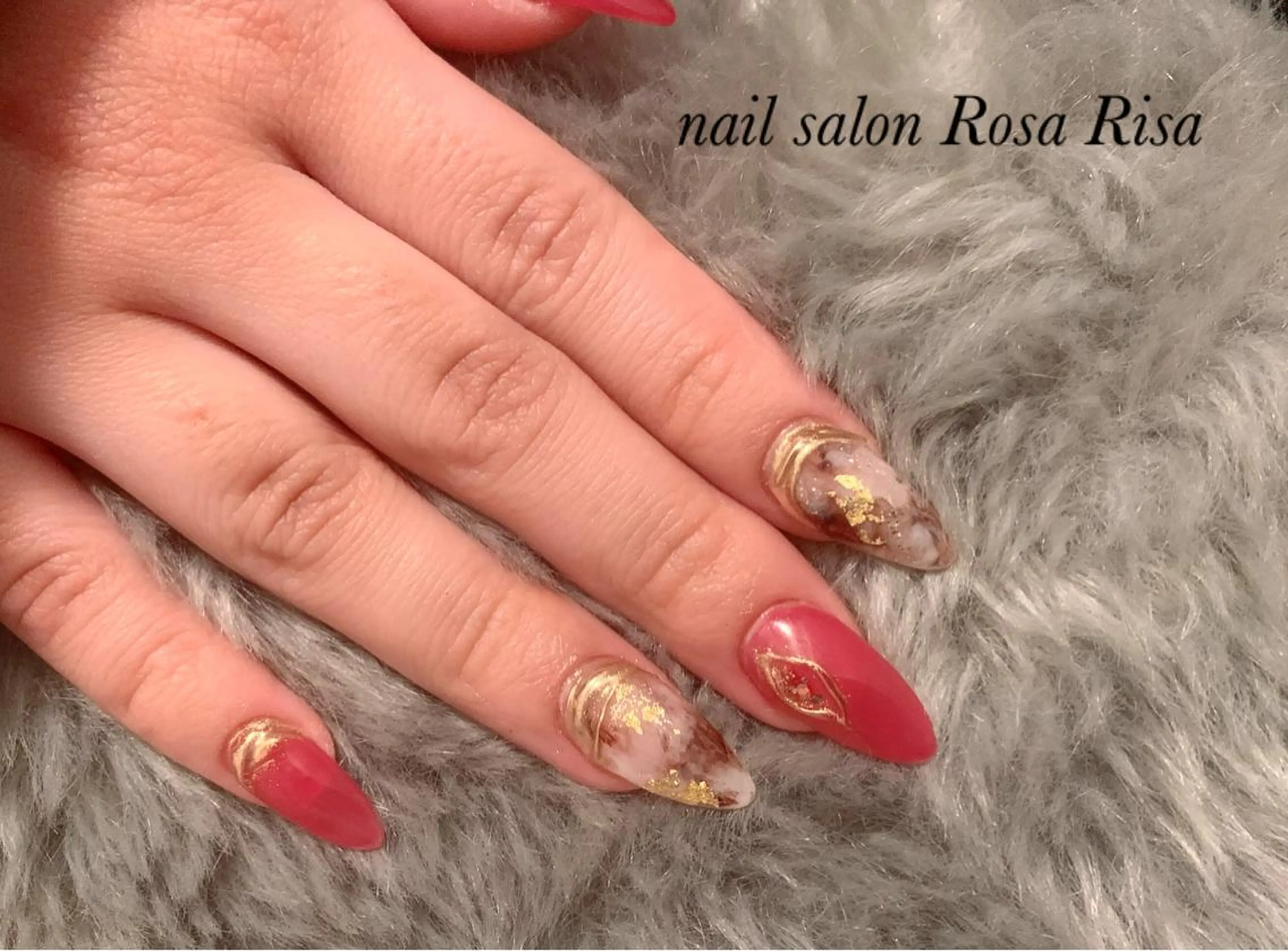 セミロング ネイル 持ち込み ネイルスタジオ シェイクユアハンズのネイルデザイン