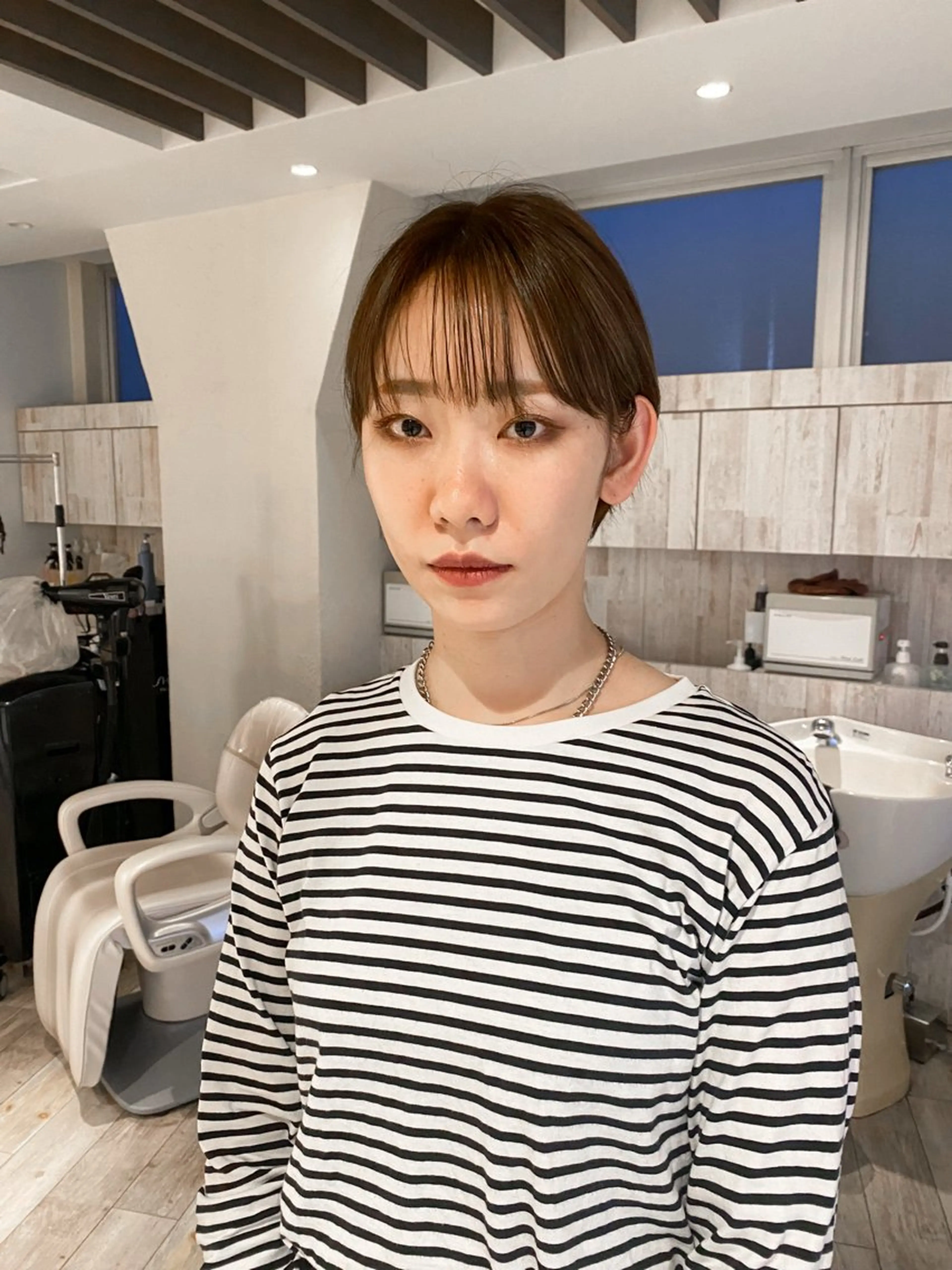 前髪カットの写真