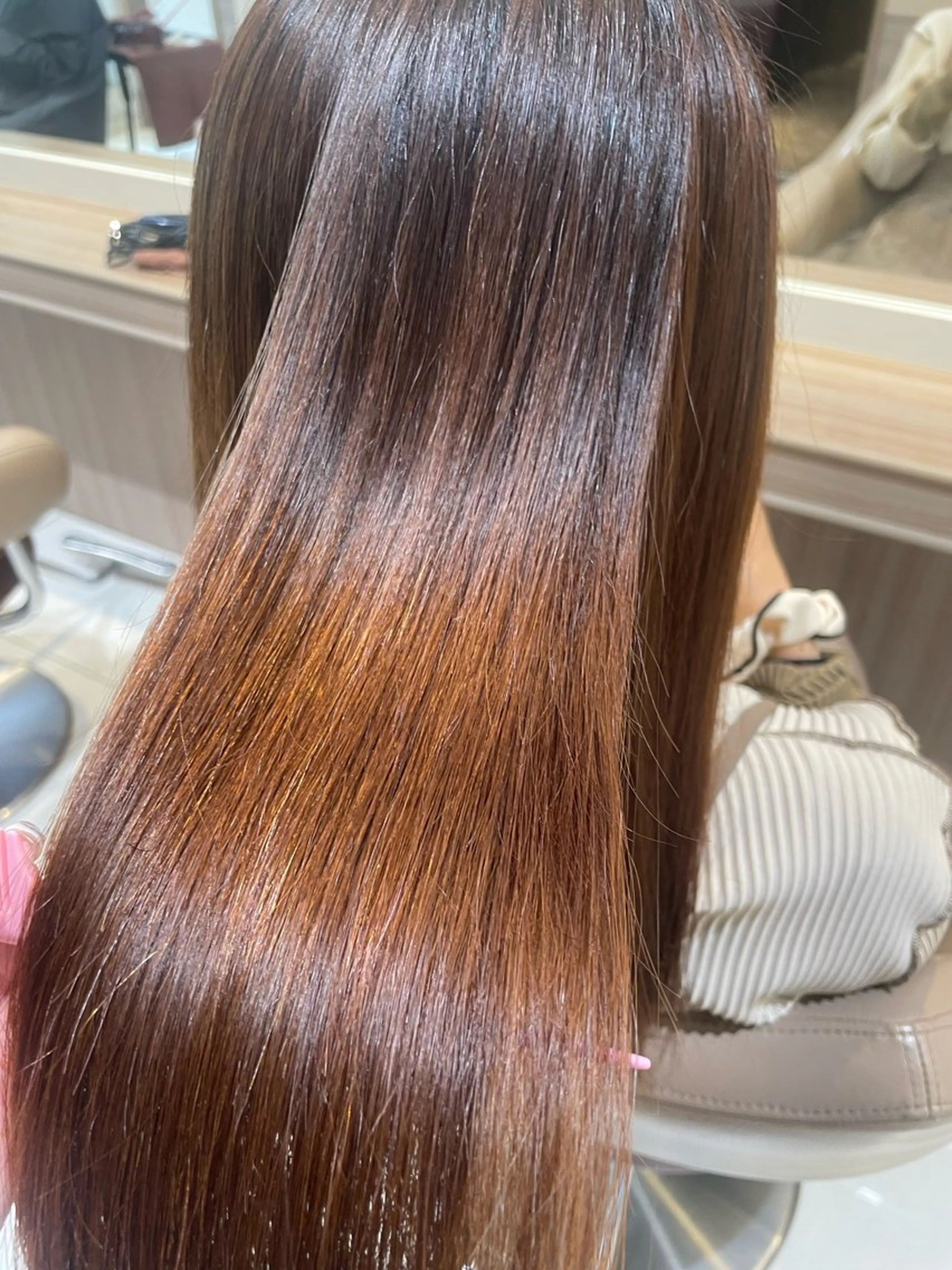 ロング パーマ カット 縮毛矯正 トリートメント 韓国ヘアメイク🎀/ 縮毛矯正✨山本媛香のヘアスタイル