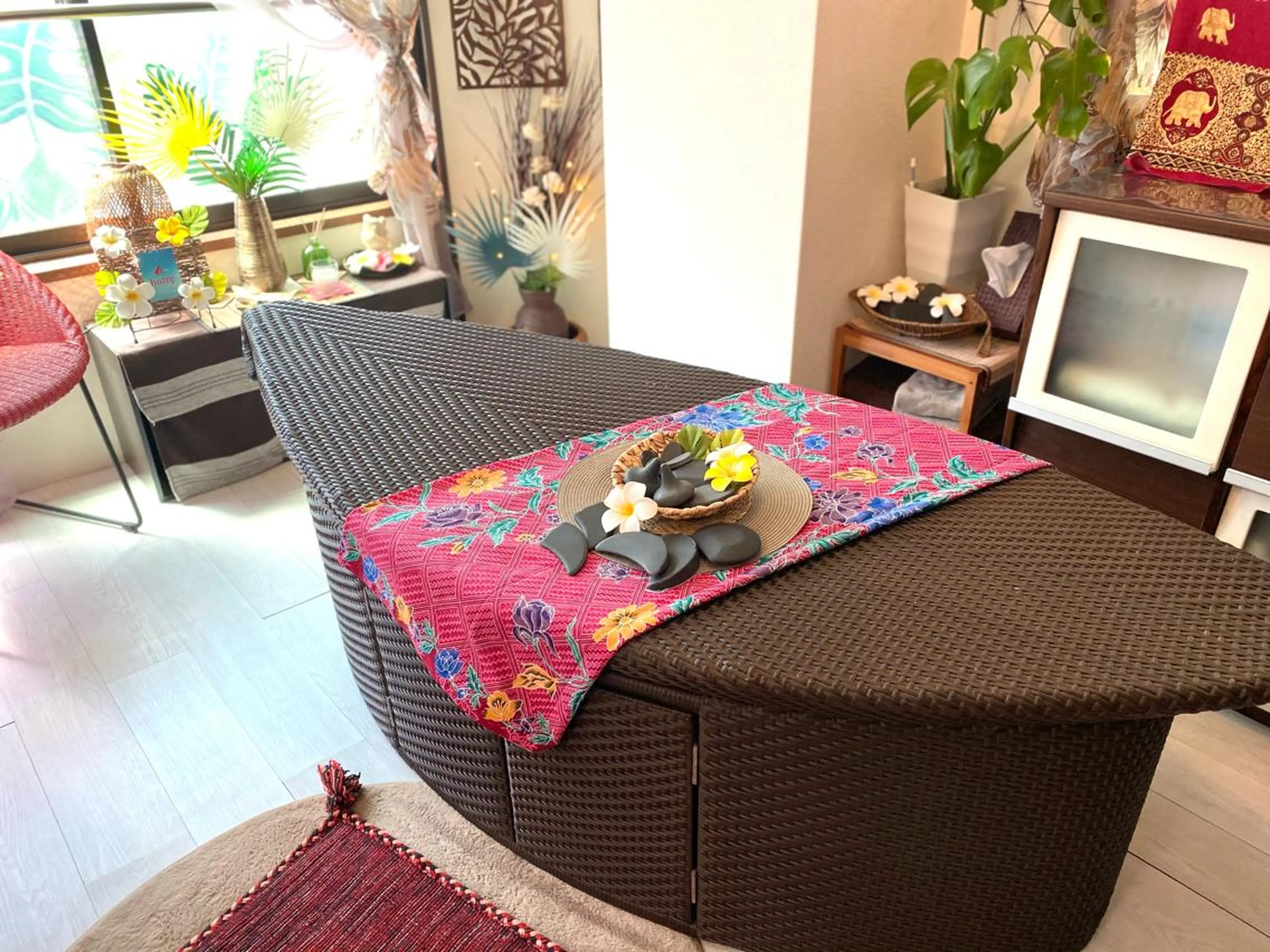 ☆スチームサウナ☆【葉MAM浴×ヘッドマッサージ】40分《寝ながら滝汗デトックスが出来る》厳選国産ハーブのよもぎ蒸し❗️の写真