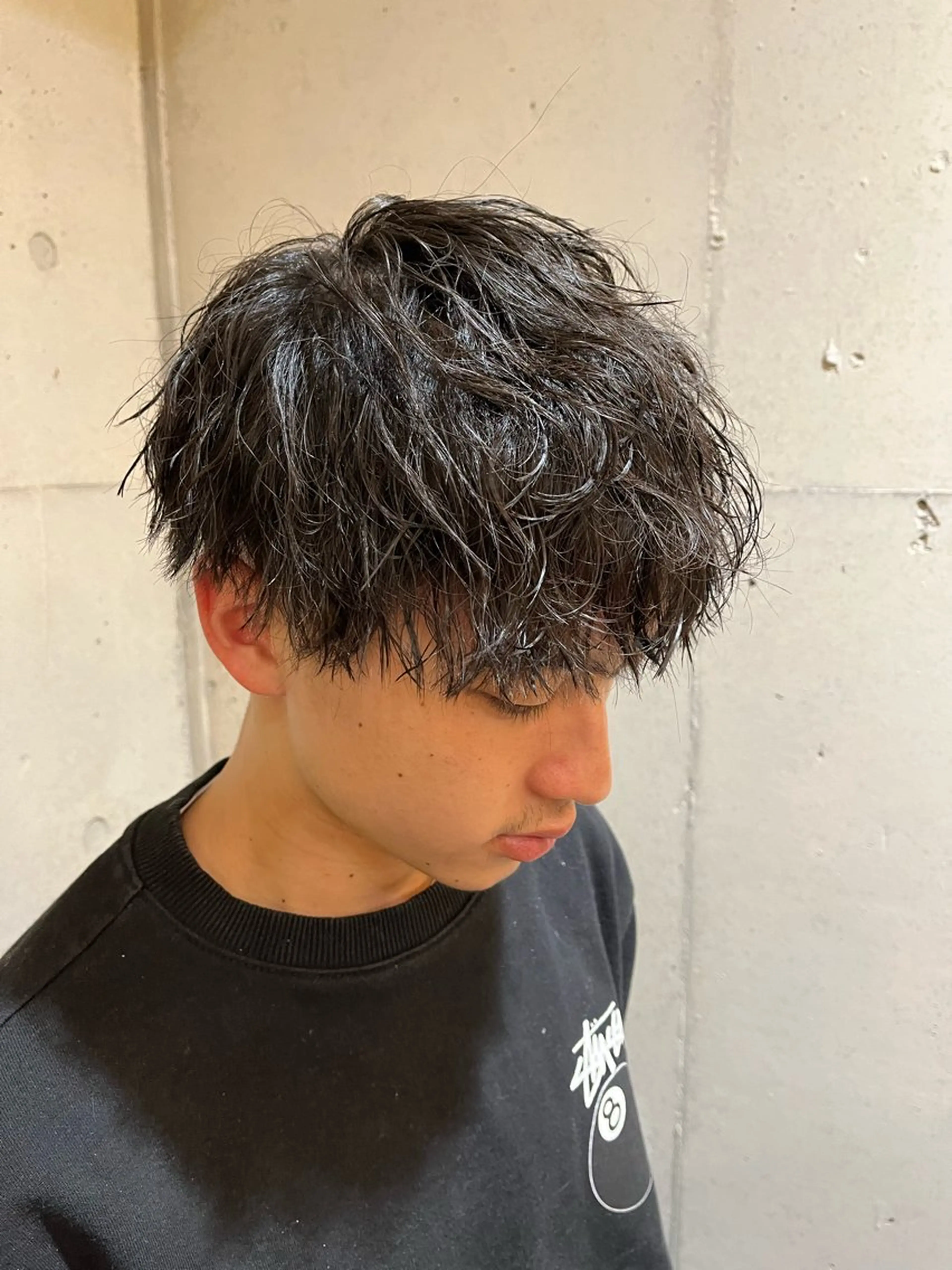 パーマ 小栗 昇大のヘアスタイル