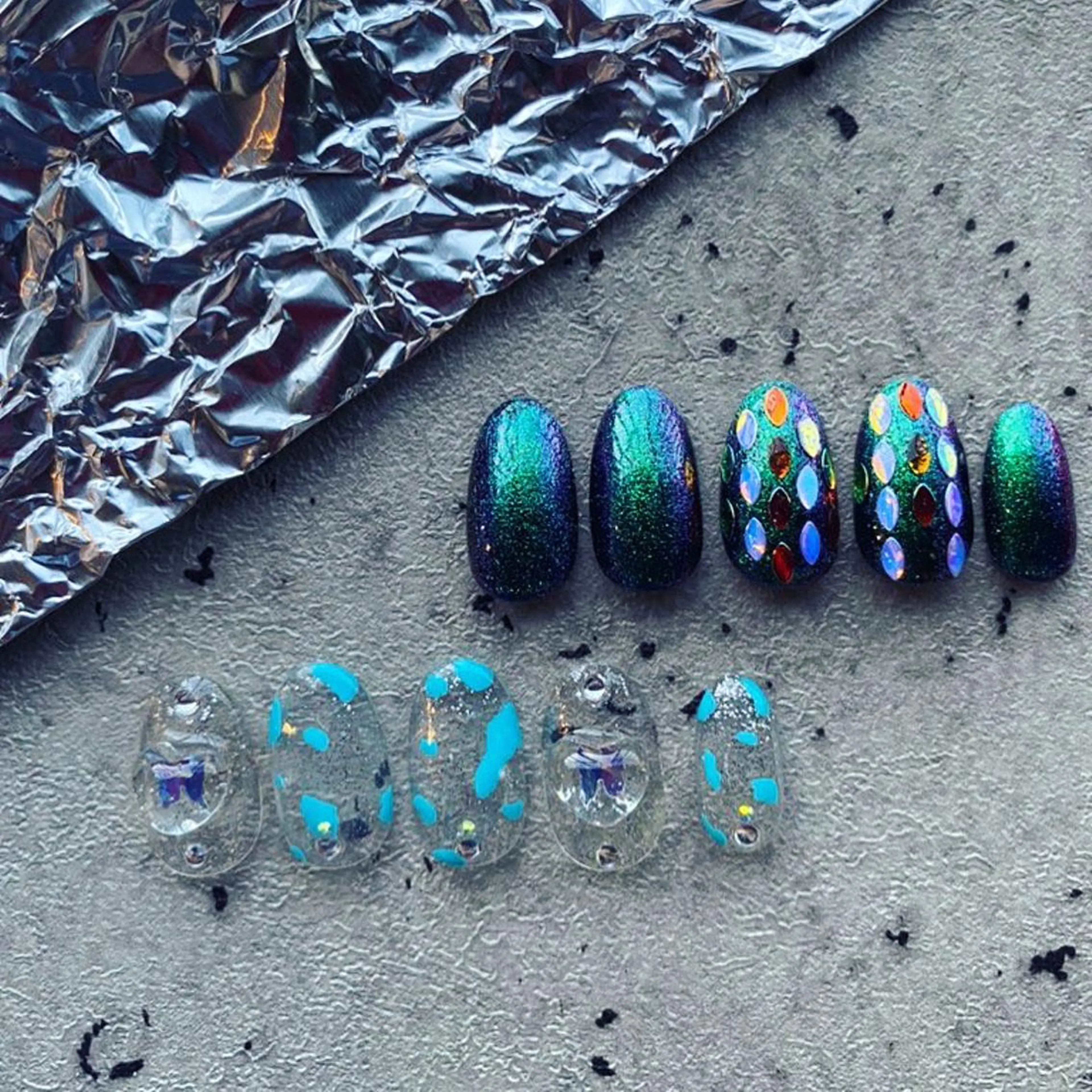 ネイル アートネイル オーロラネイル 韓国ネイル マットネイル ニュアンスネイル To Me Nail所属・🩵 mei🩵のネイルデザイン