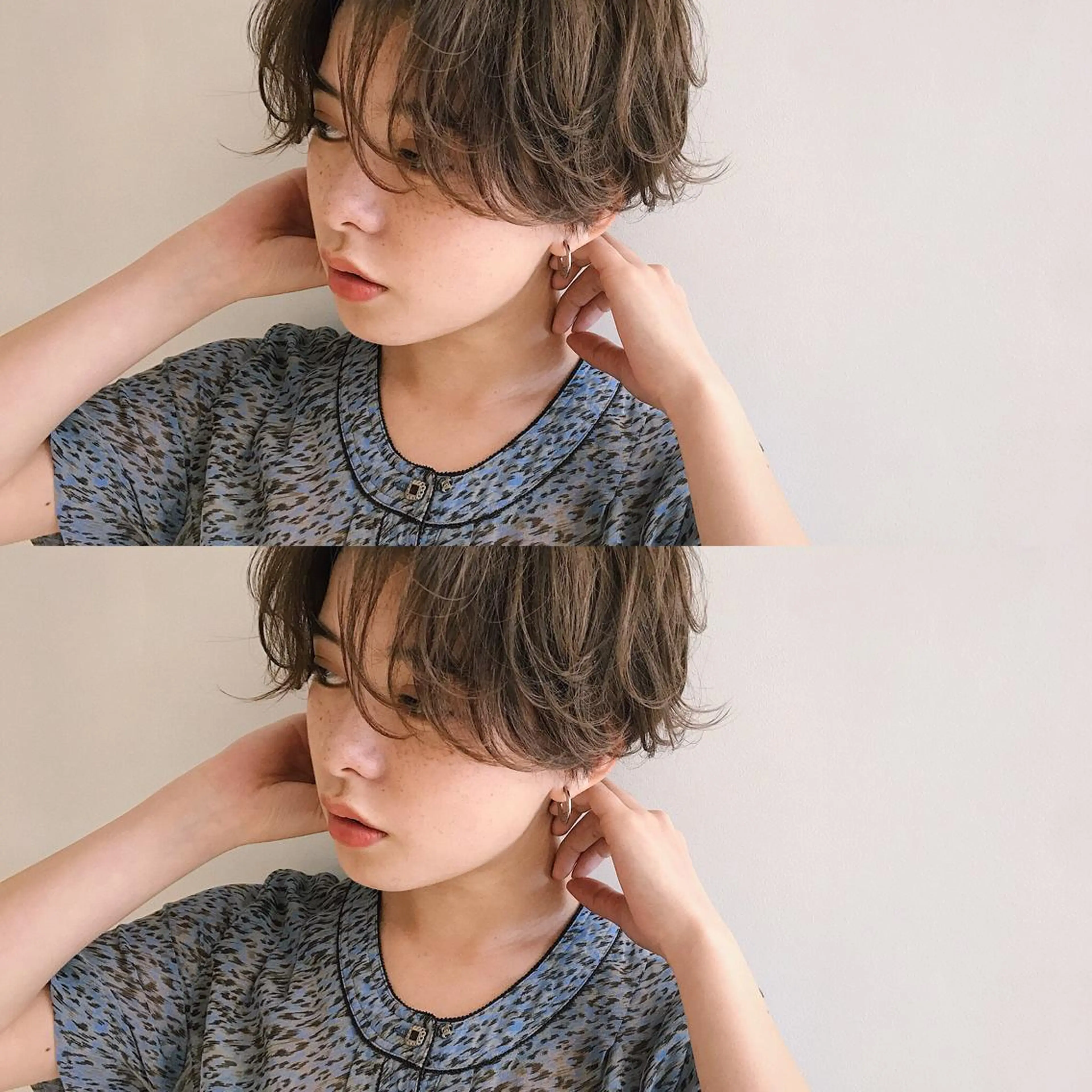 ショート カラー パーマ ヘアアレンジ ショートヘア 小顔カット カット ヘアセット GOTODAY SHAiRE   SALON　青山所属・松田 亮葉のヘアスタイル