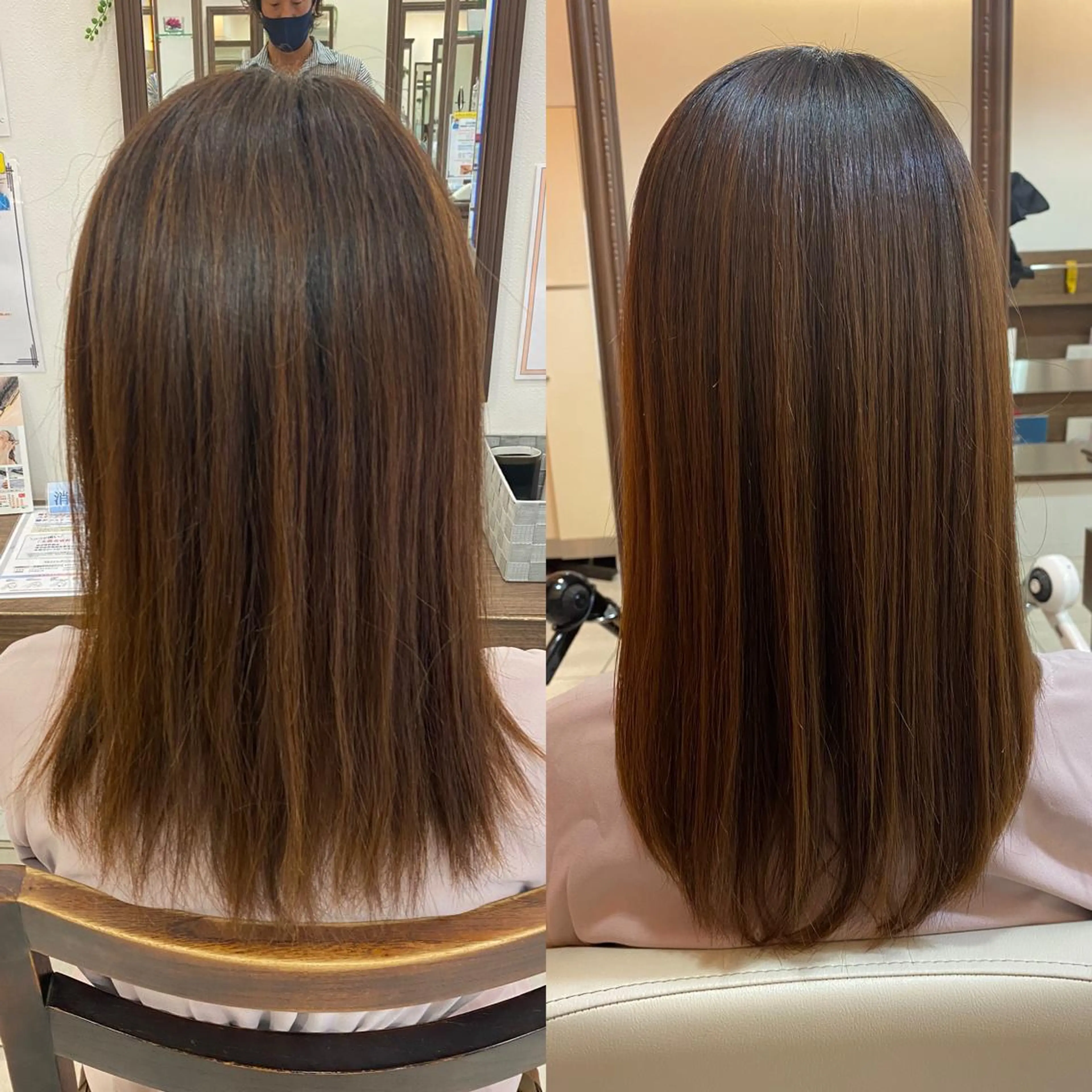 セミロング カラー 髪質改善 縮毛矯正 《大人気髪質改善》 プログレス国分寺店のヘアスタイル
