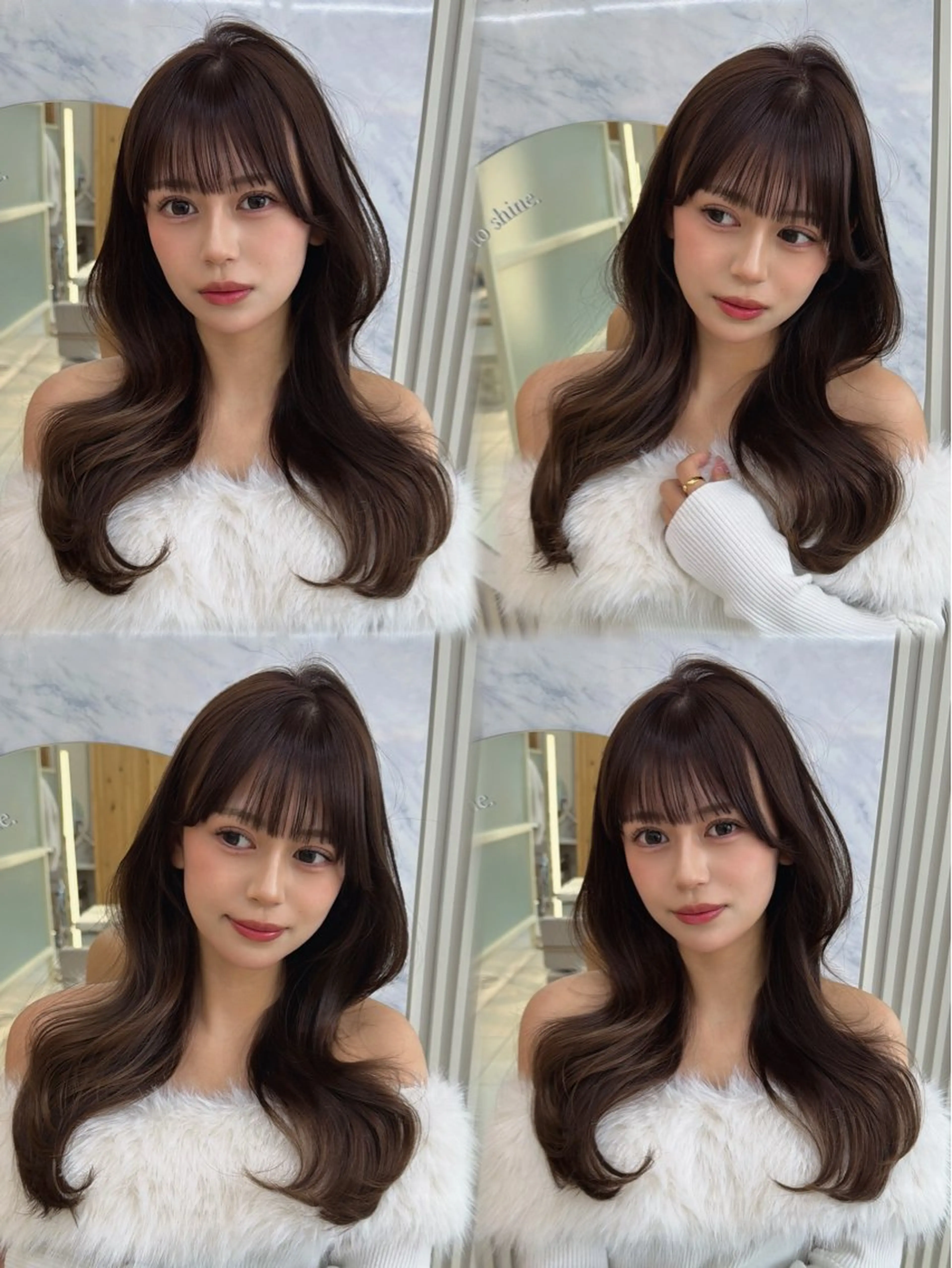 セミロング カット ヘアカラー トリートメント 顔周り/透明感カラー /韓国ヘア/TAKUのヘアスタイル