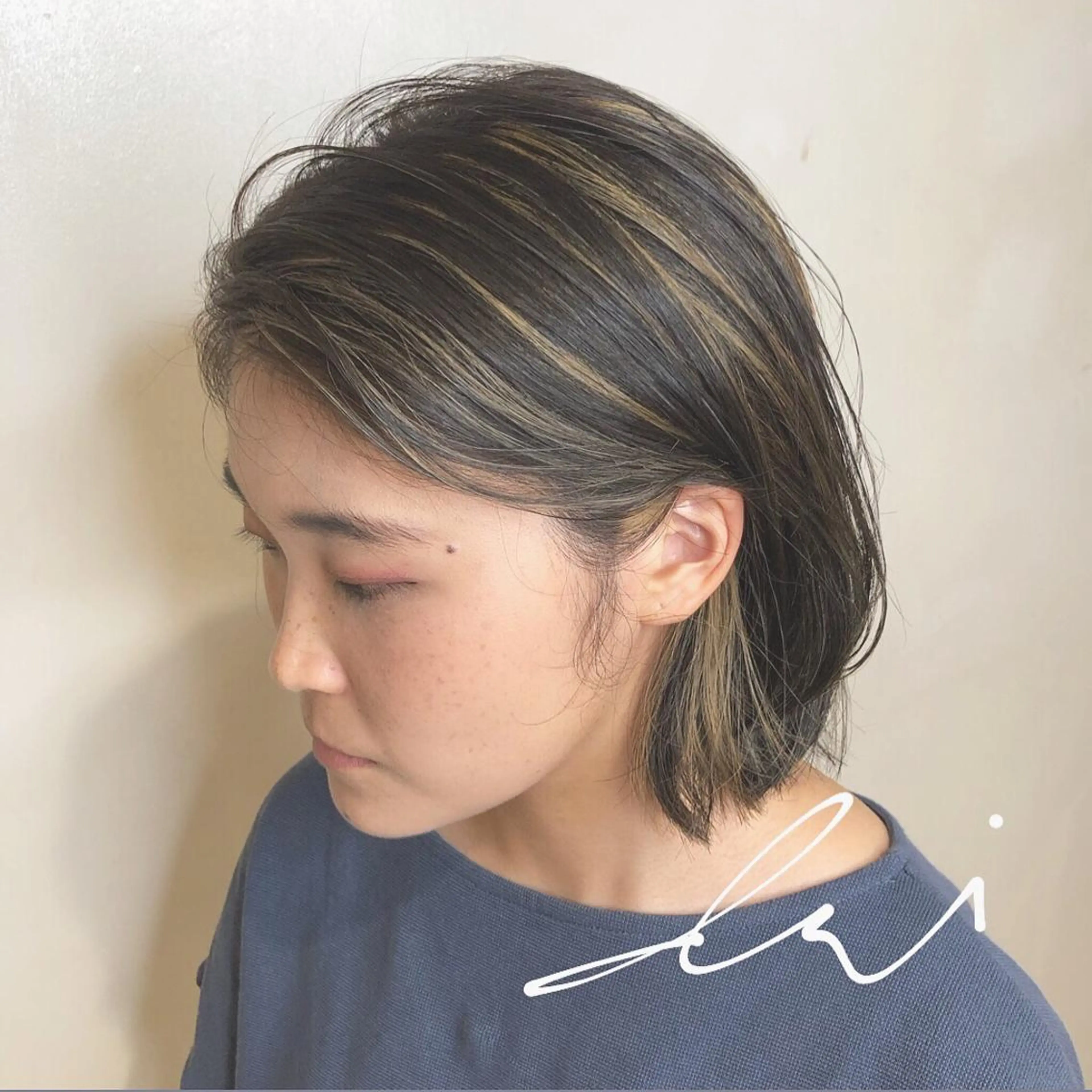 ミディアム カラー マツエク・マツパ ハイライトカラー ハイライト Noah's　Ark所属・透明感カラー🫧ヘア セット🫧松本菜月の眉毛・アイブロウイメージ