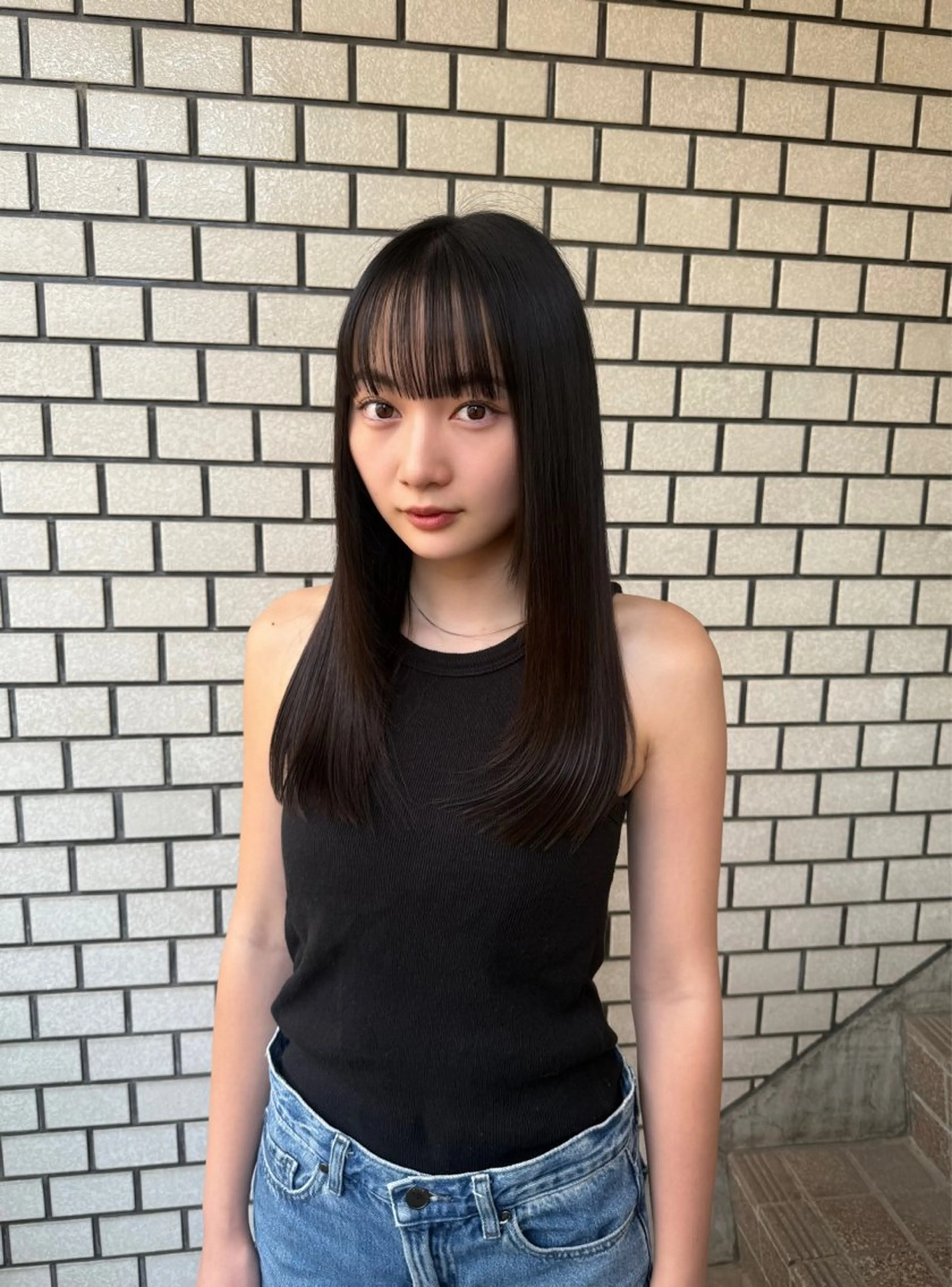 セミロング まろやか透明感カラー ♡MANAのヘアスタイル