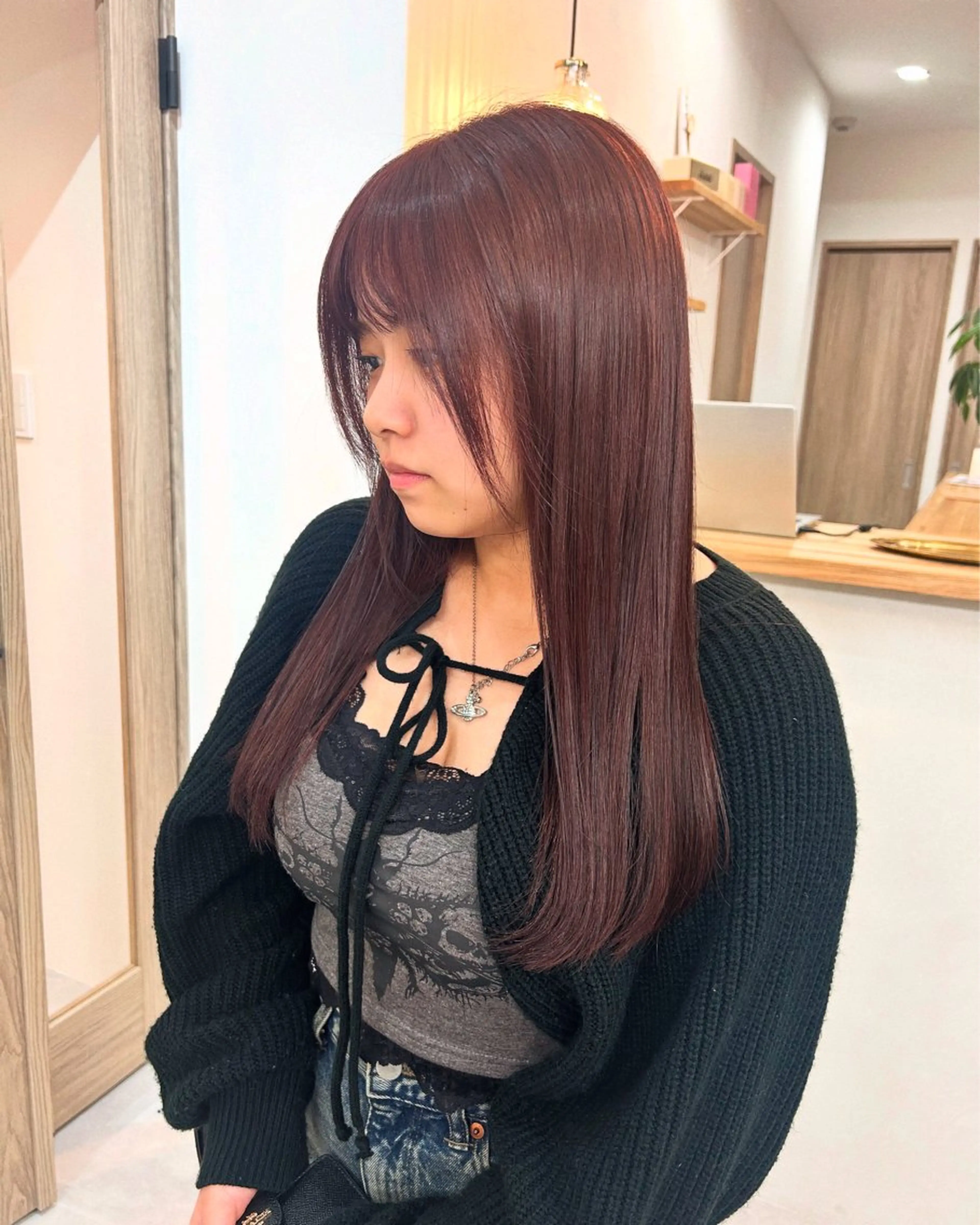 ロング カラー ブリーチ ダブルカラー ブリーチなしカラー 後藤紗英/髪質改善 /オリーブベージュのヘアスタイル