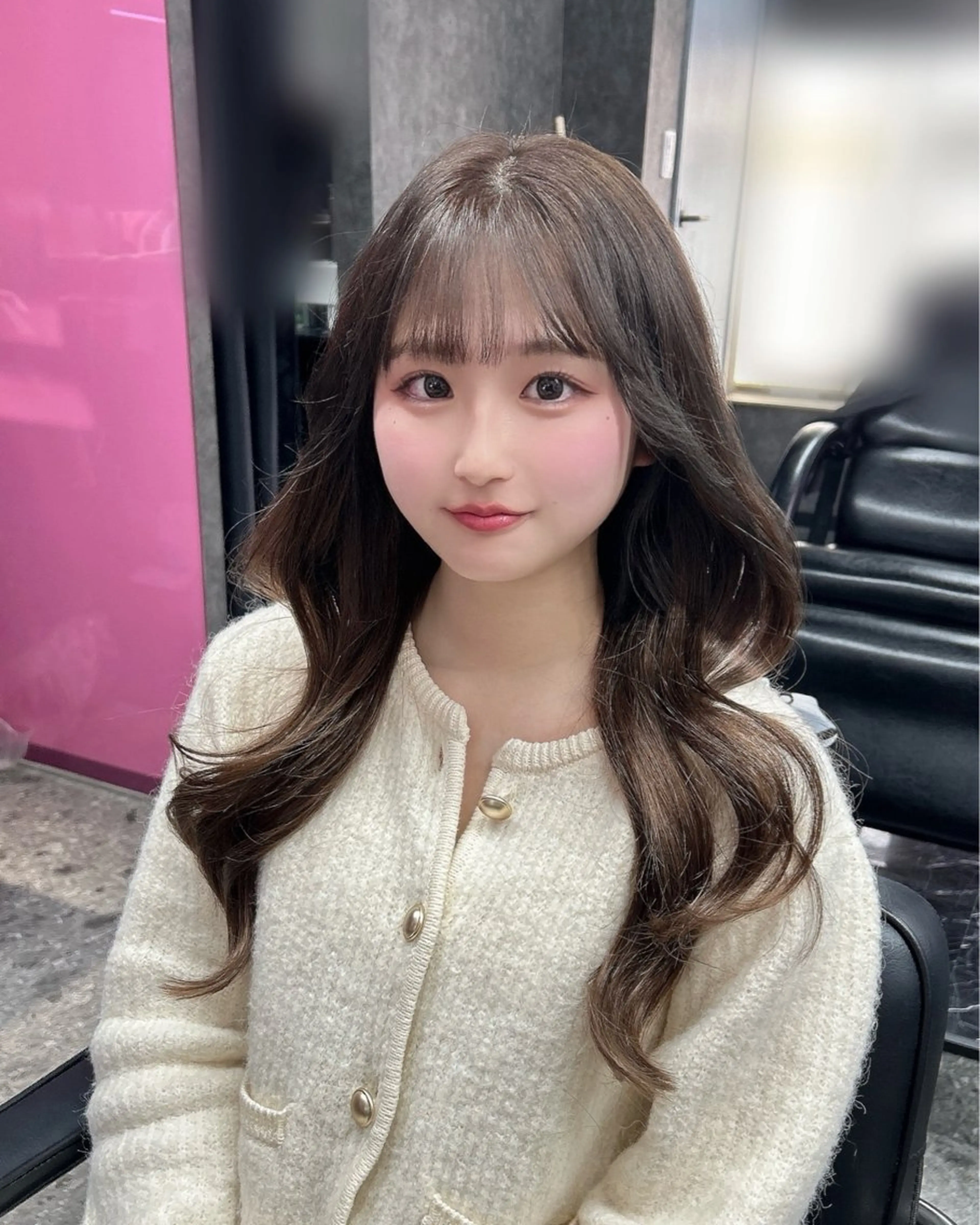 ロング カラー エクステ ヘアカラー エクステ LANDS所属・nanaka 🤍韓国ワンホンヘアのヘアスタイル