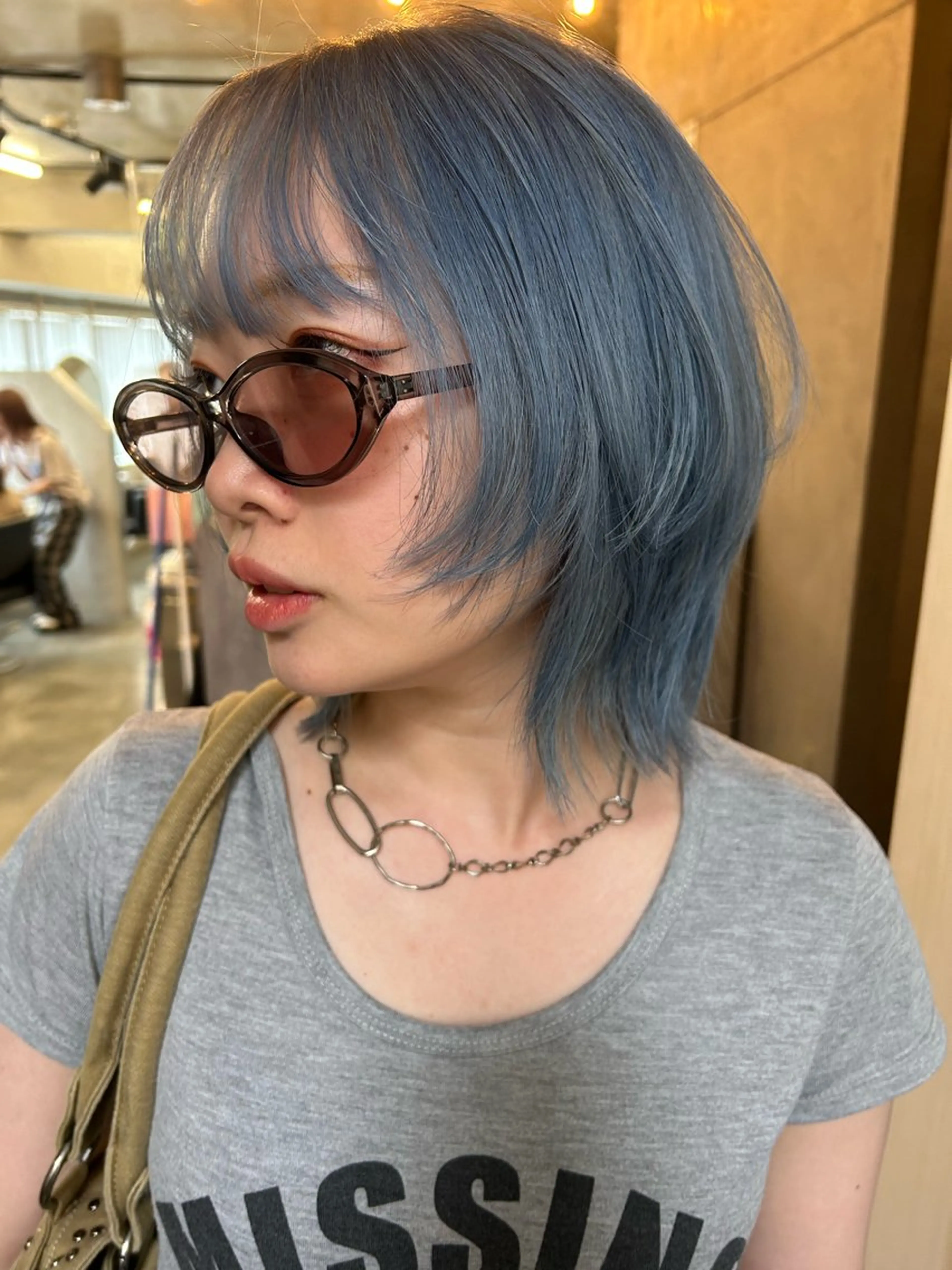 ショート カラー ヘアカラー トリートメント Haru/THREE …by velvetのヘアスタイル