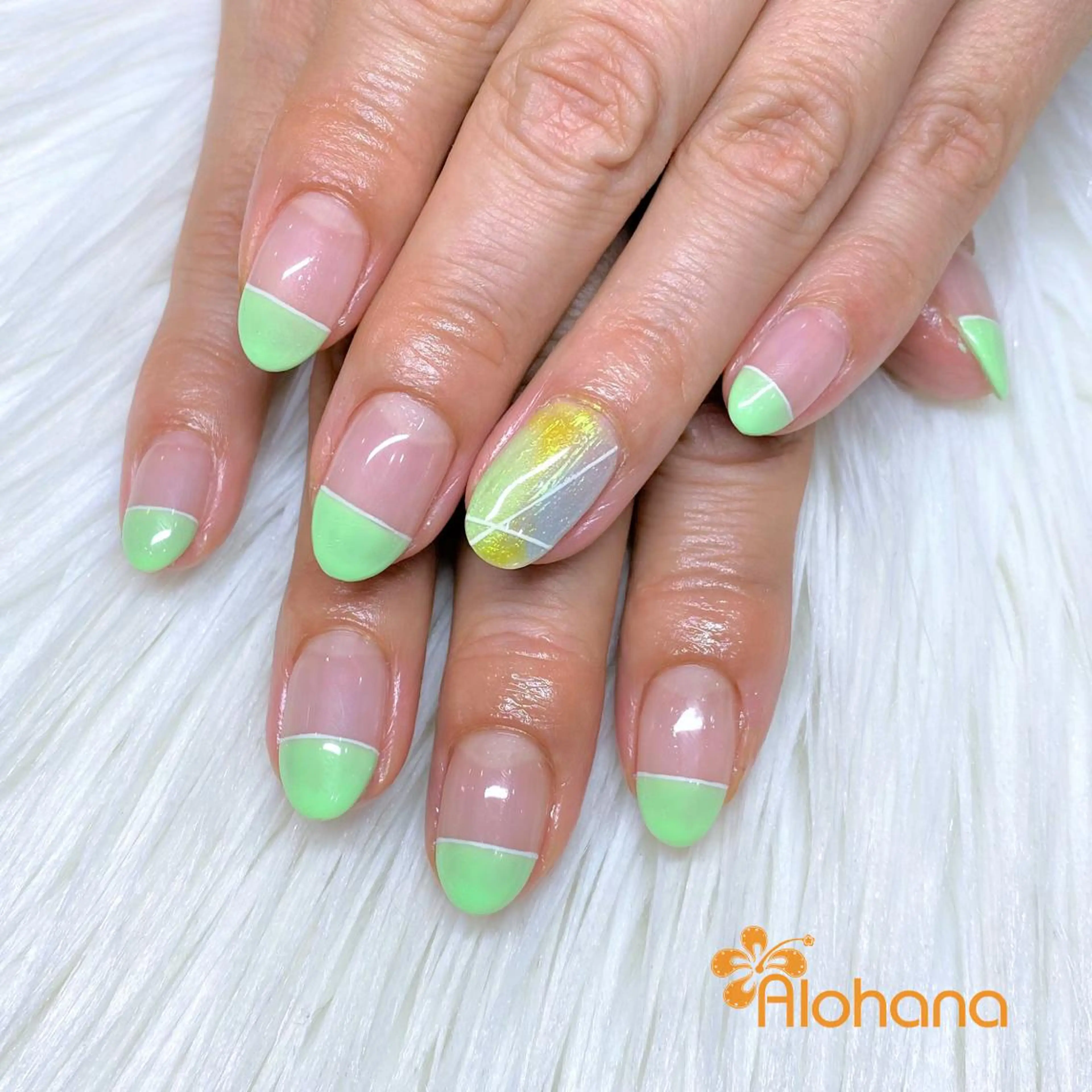 ネイル 大理石ネイル(マーブル) ハンドネイル Alohana所属・Alohana Minaのネイルデザイン