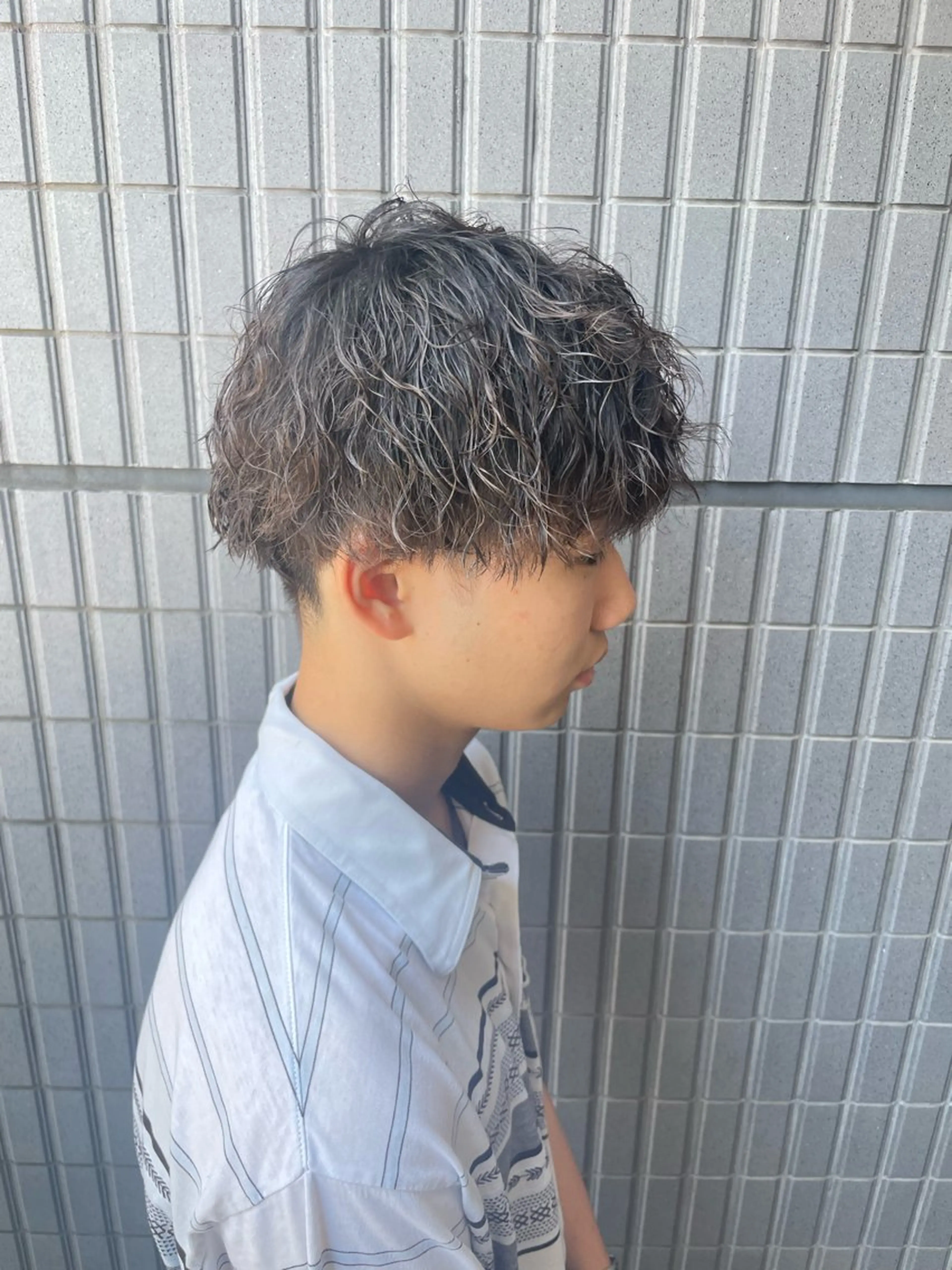 ショート パーマ メンズ 野町好花 レイヤー/髪質改善のヘアスタイル