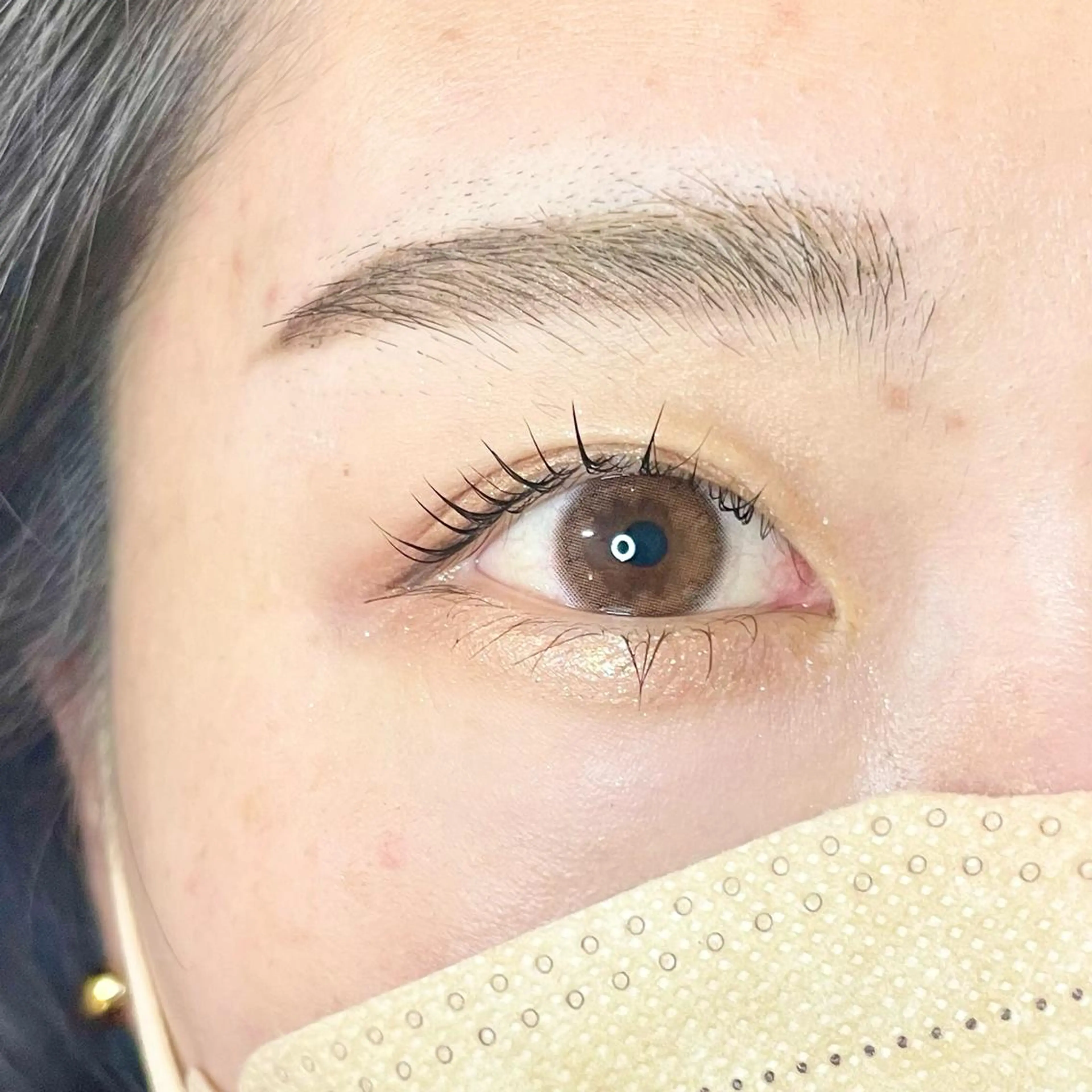 ミディアム カラー パーマ メンズ キッズ ネイル アイブロウ マツパ nail&eye Aoのマツエク・マツパデザイン