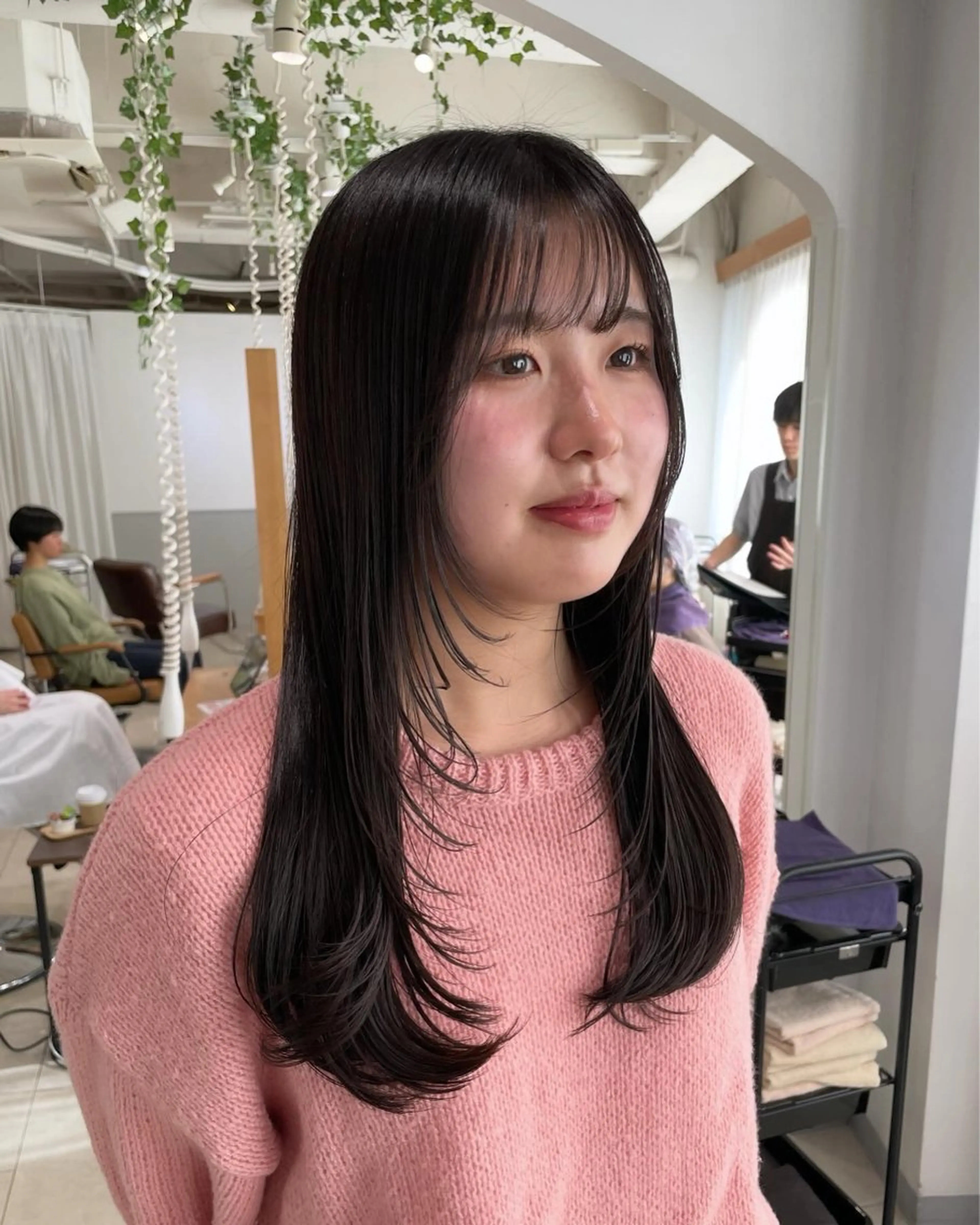 ロング カラー ハイレイヤー レイヤーカット Ogata Marinaのヘアスタイル