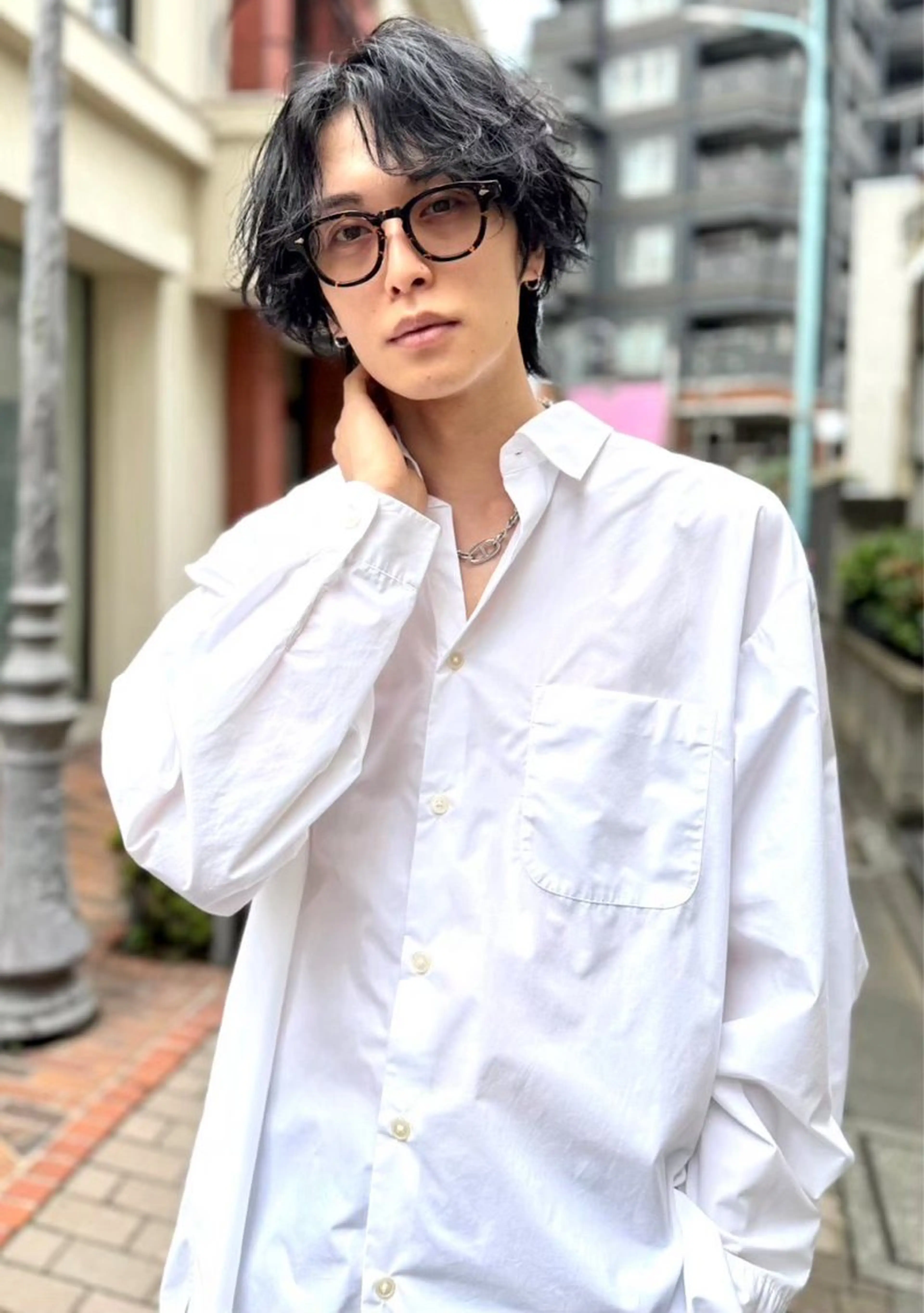 パーマ メンズ カット パーマ ヘアセット ハイトーン/美髪矯正 🍃大江拓実のヘアスタイル