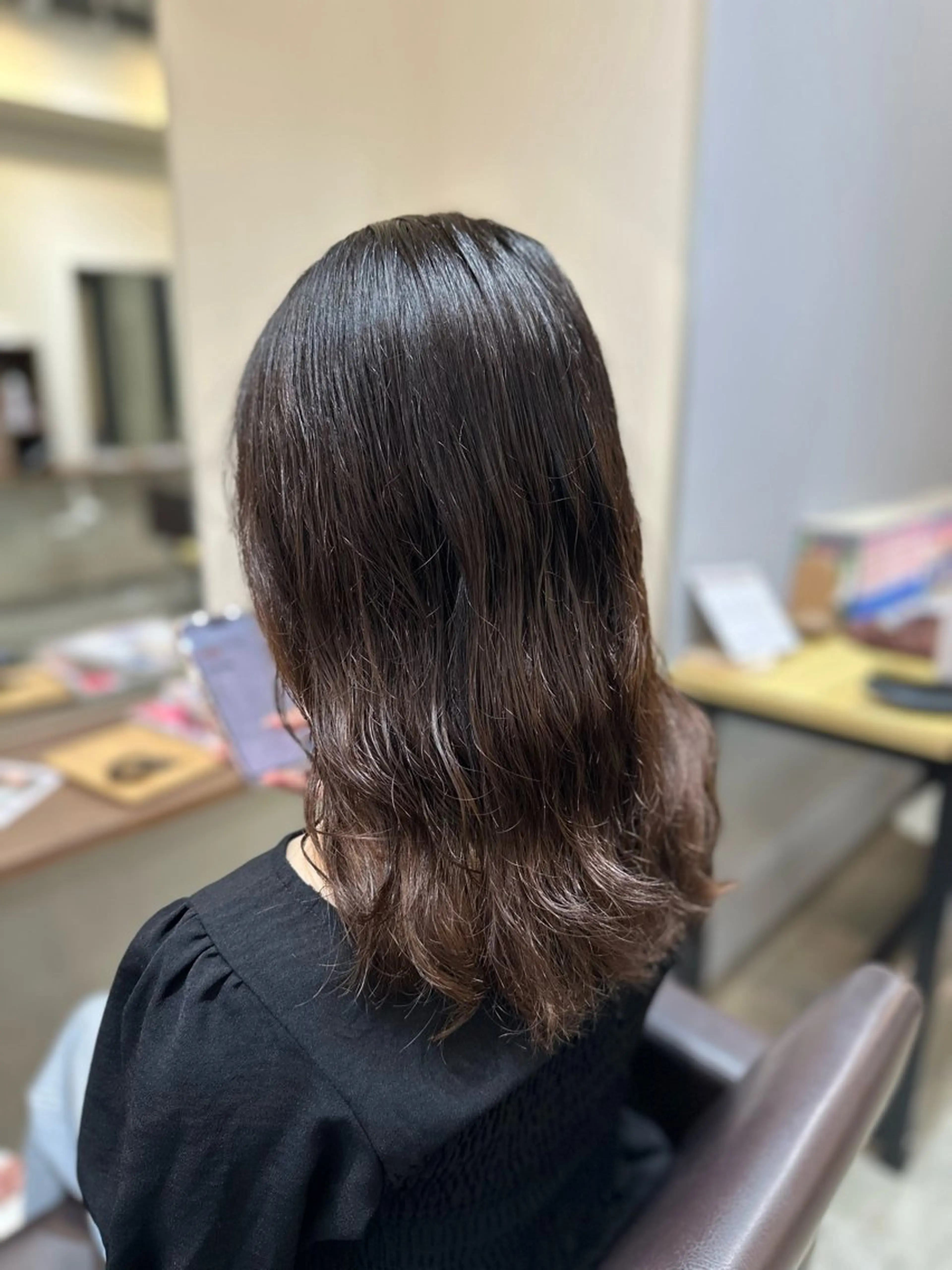 ロング カラー パーマ カット パーマ トリートメント ヘッドスパ 巻けるケア縮毛矯正✨ ケアカラー✨山下のヘアスタイル
