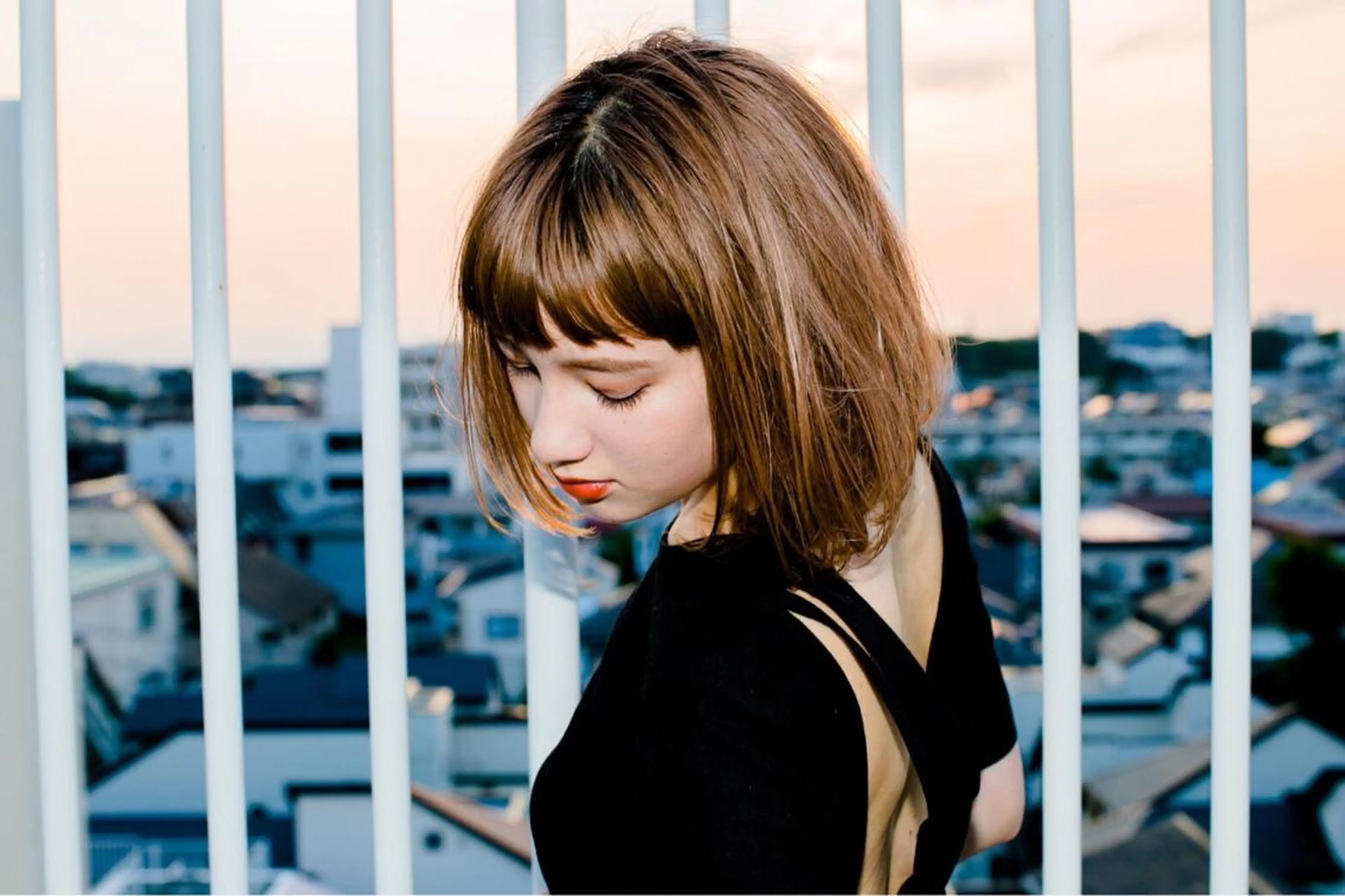 ミディアム カット トリートメント パーマ/レイヤー 岩山丈一郎のヘアスタイル