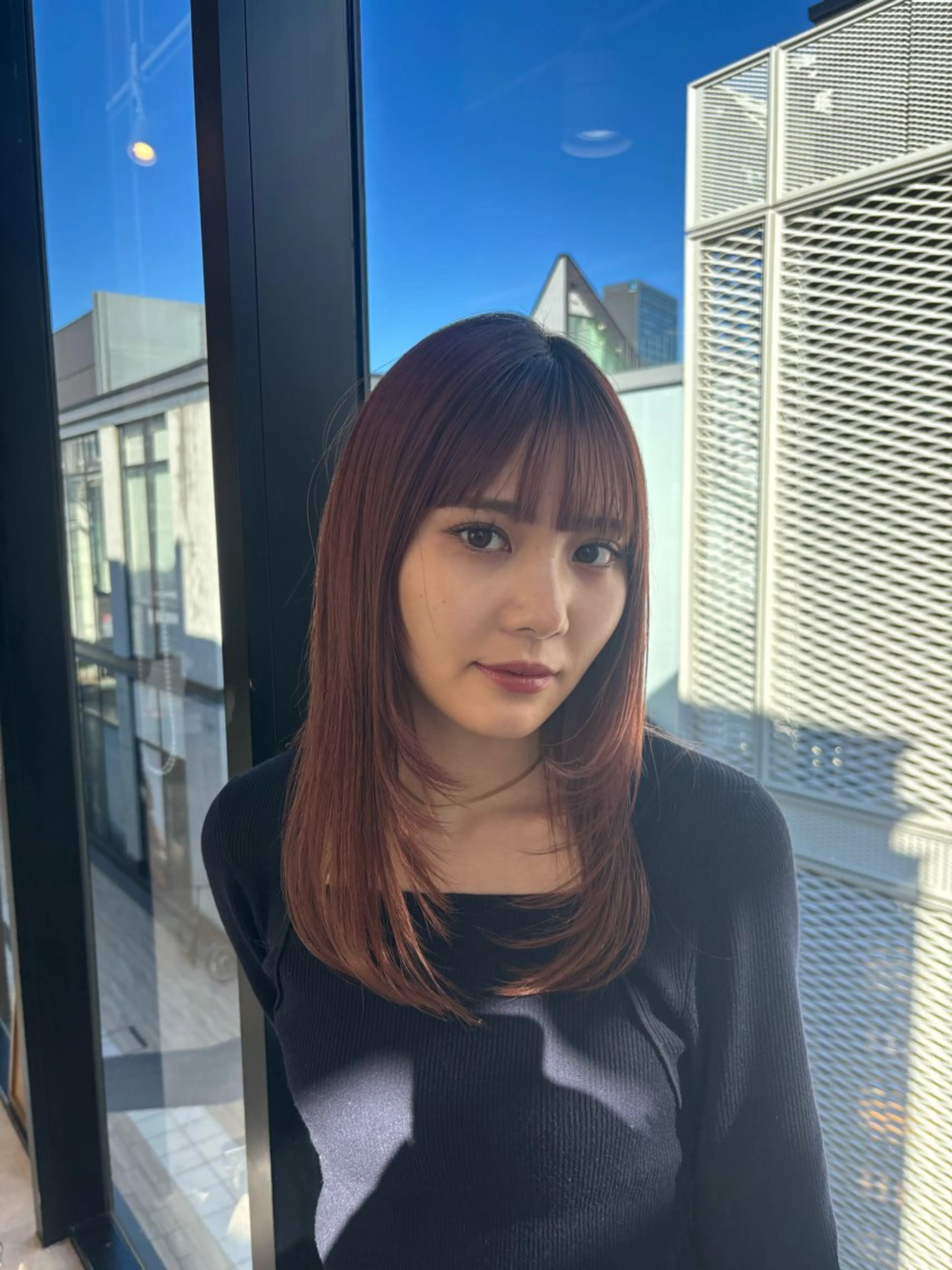 セミロング カラー デート レイヤーカット 小顔カット レイヤー×透明感 ヘアセット/ミサトのヘアスタイル