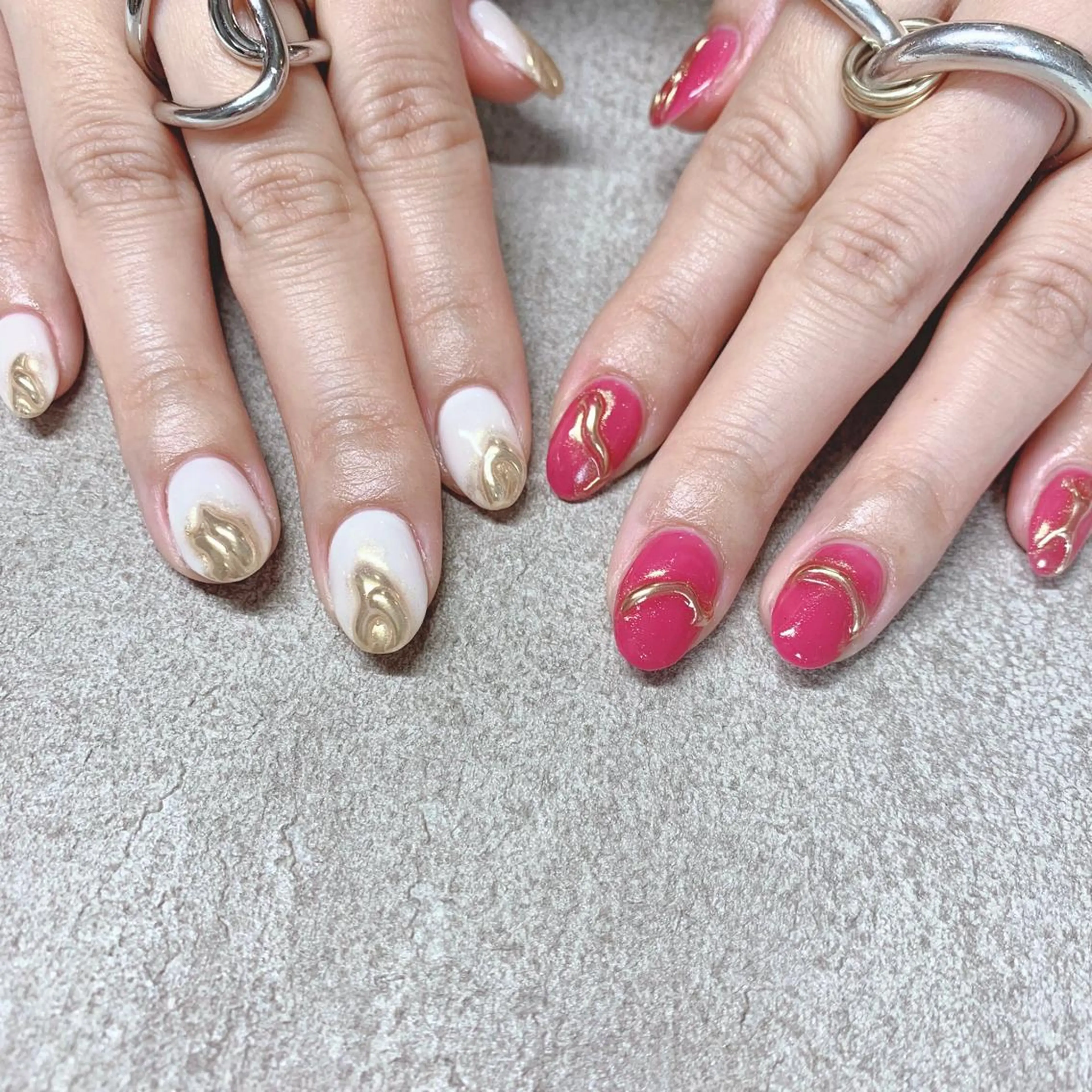 カラー ネイル ハンドネイル Cozy_ ilumのネイルデザイン