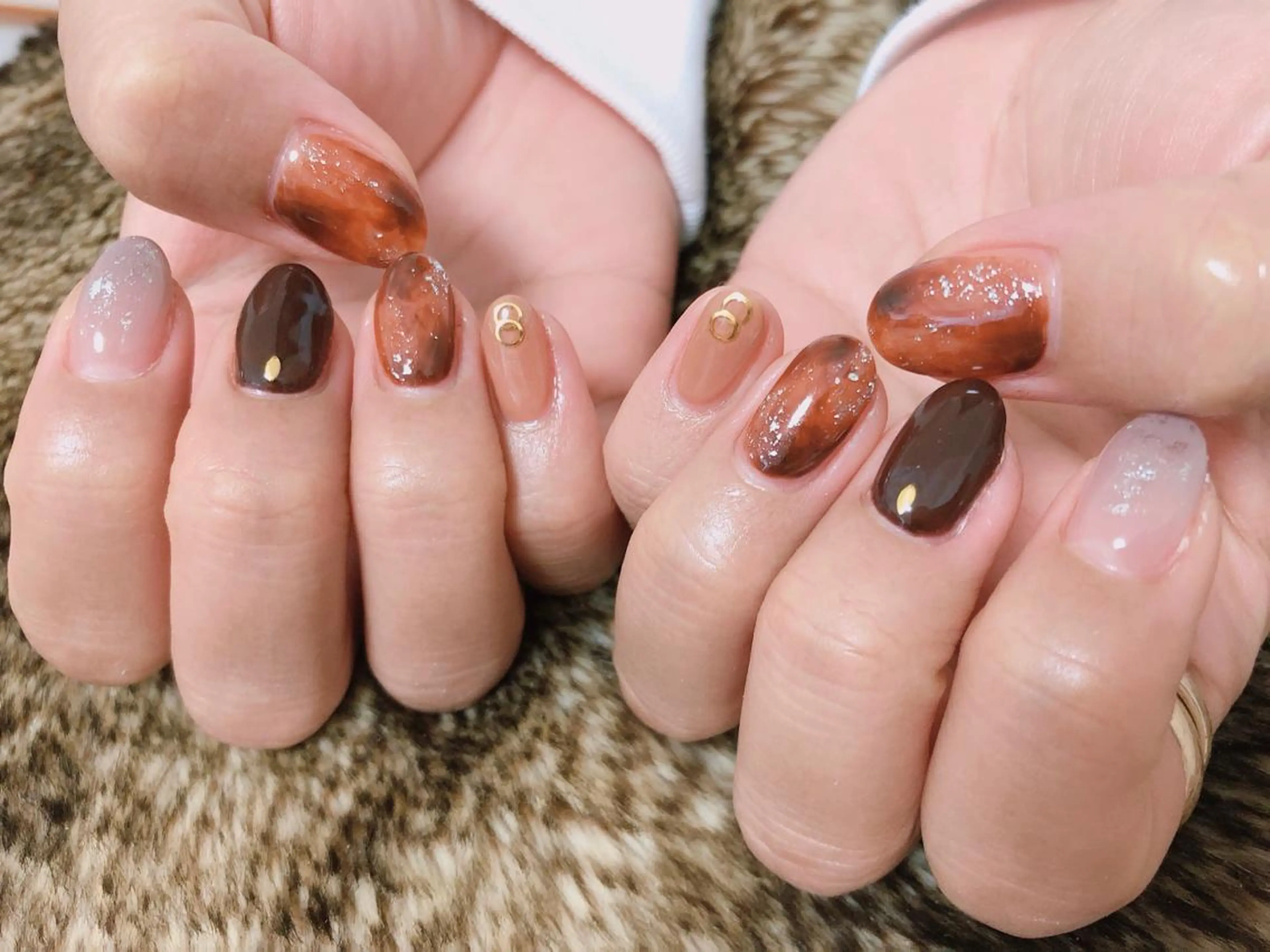 ネイル べっ甲ネイル kiki nail 二子玉川のネイルデザイン