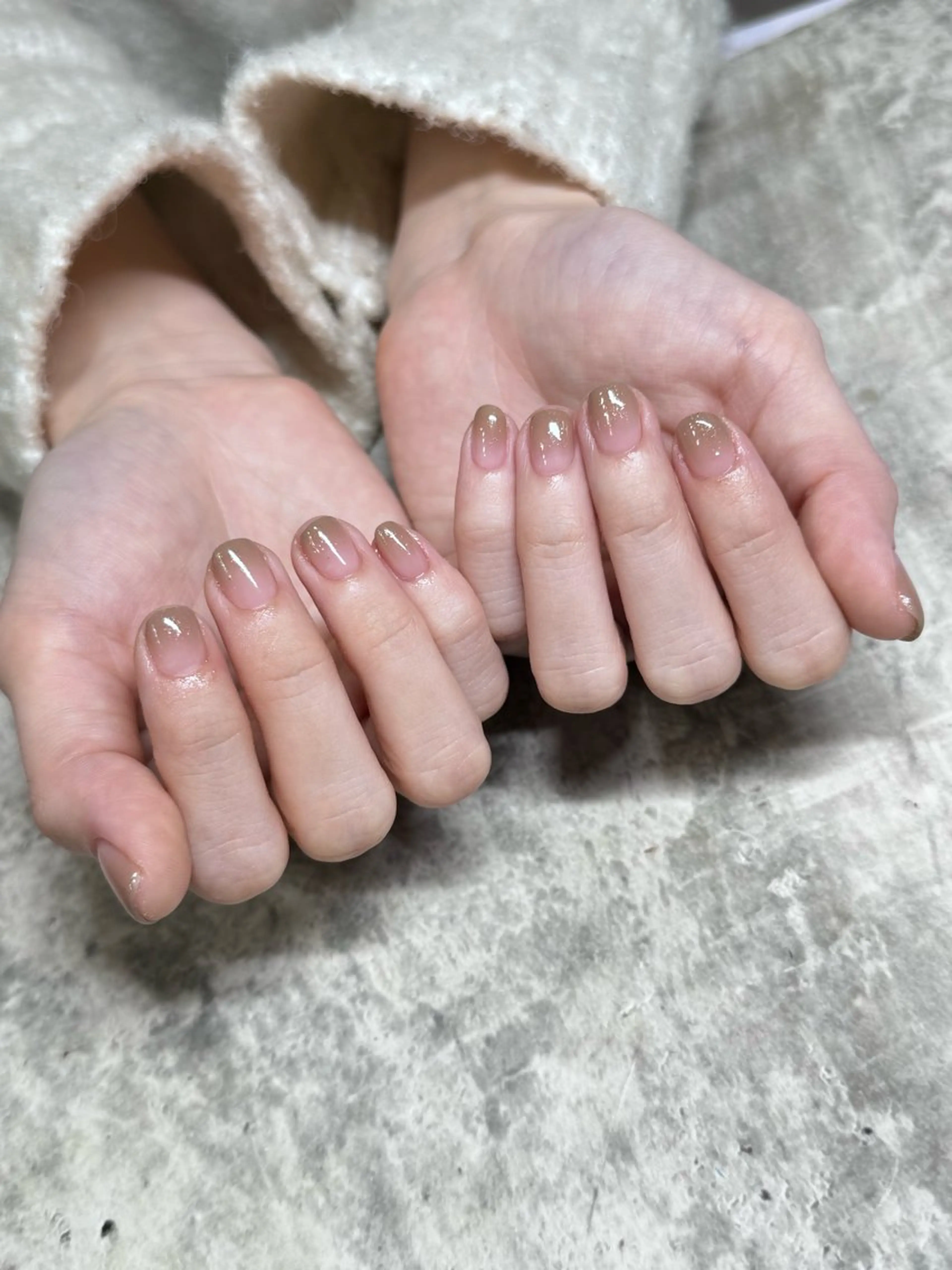 ネイル ブラウン グラデーション IROHA NAIL Mihoのネイルデザイン